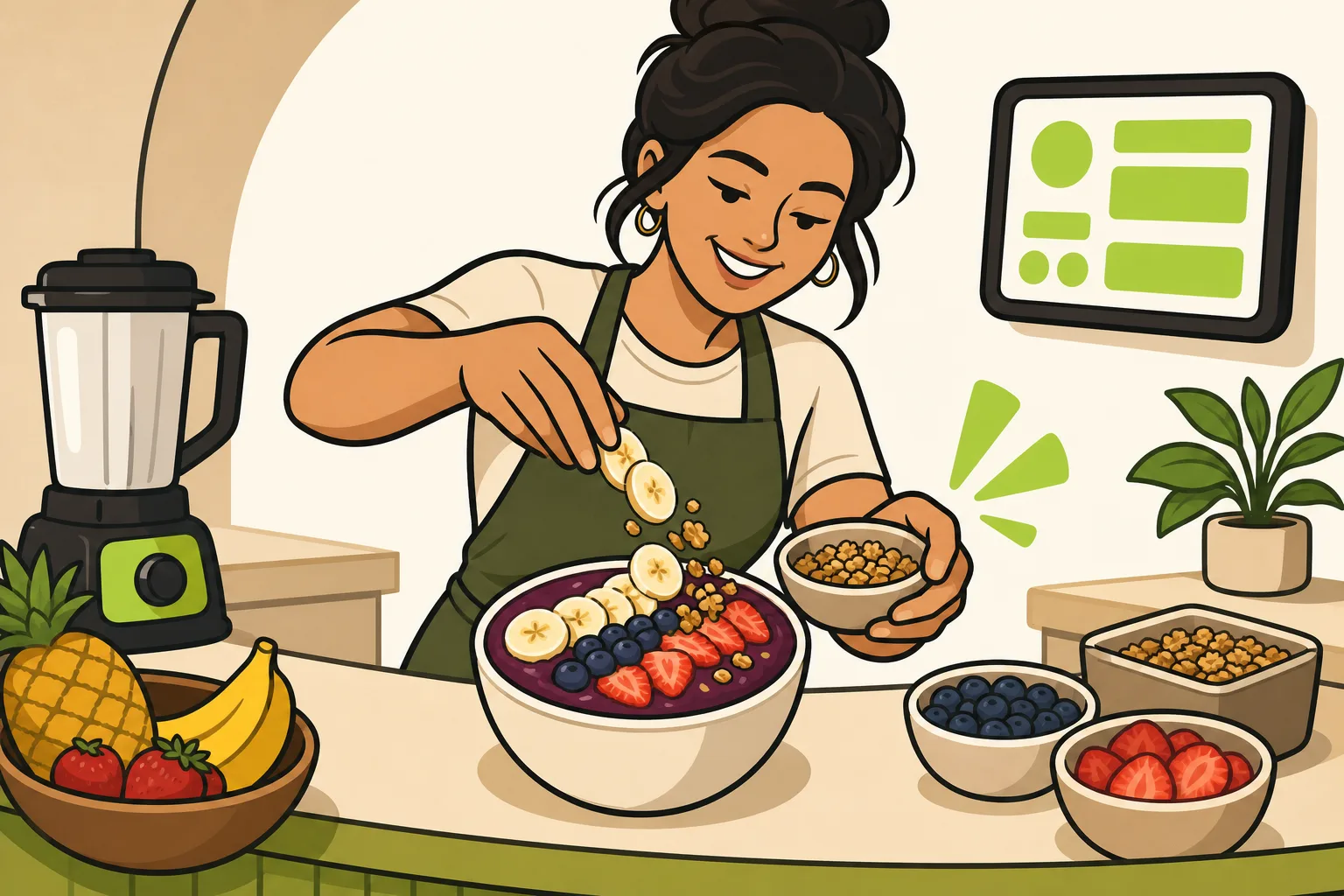Illustration: What Your Acai Bowl Business Website Needs (That Instagram Can't Do)