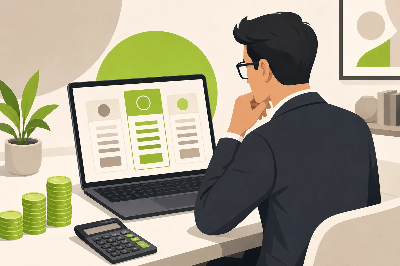 Illustration: Accounting Website Cost: Every Tier from $30/mo to $20,000+