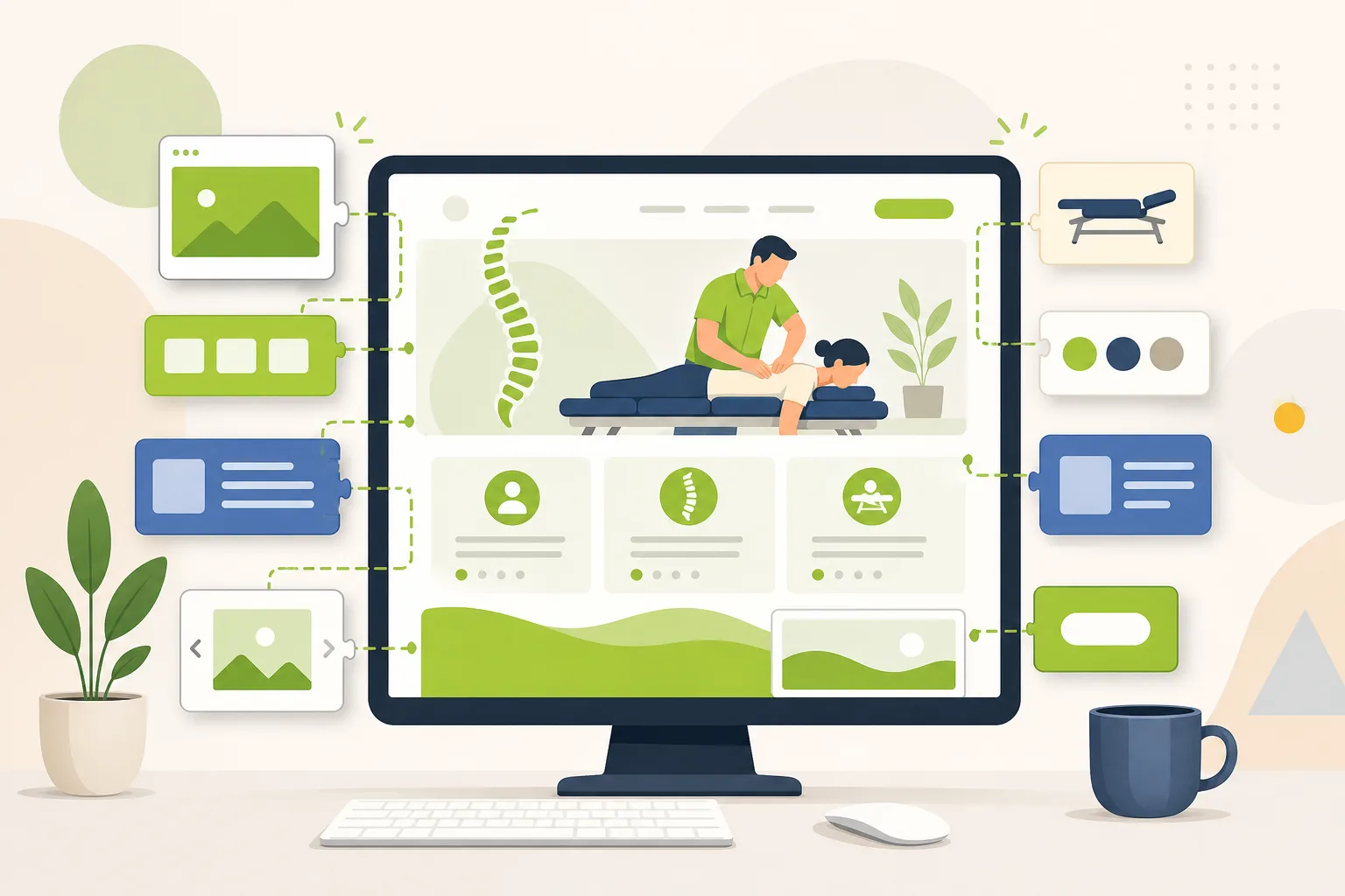 Illustration: Best Website Builder for a Chiropractor