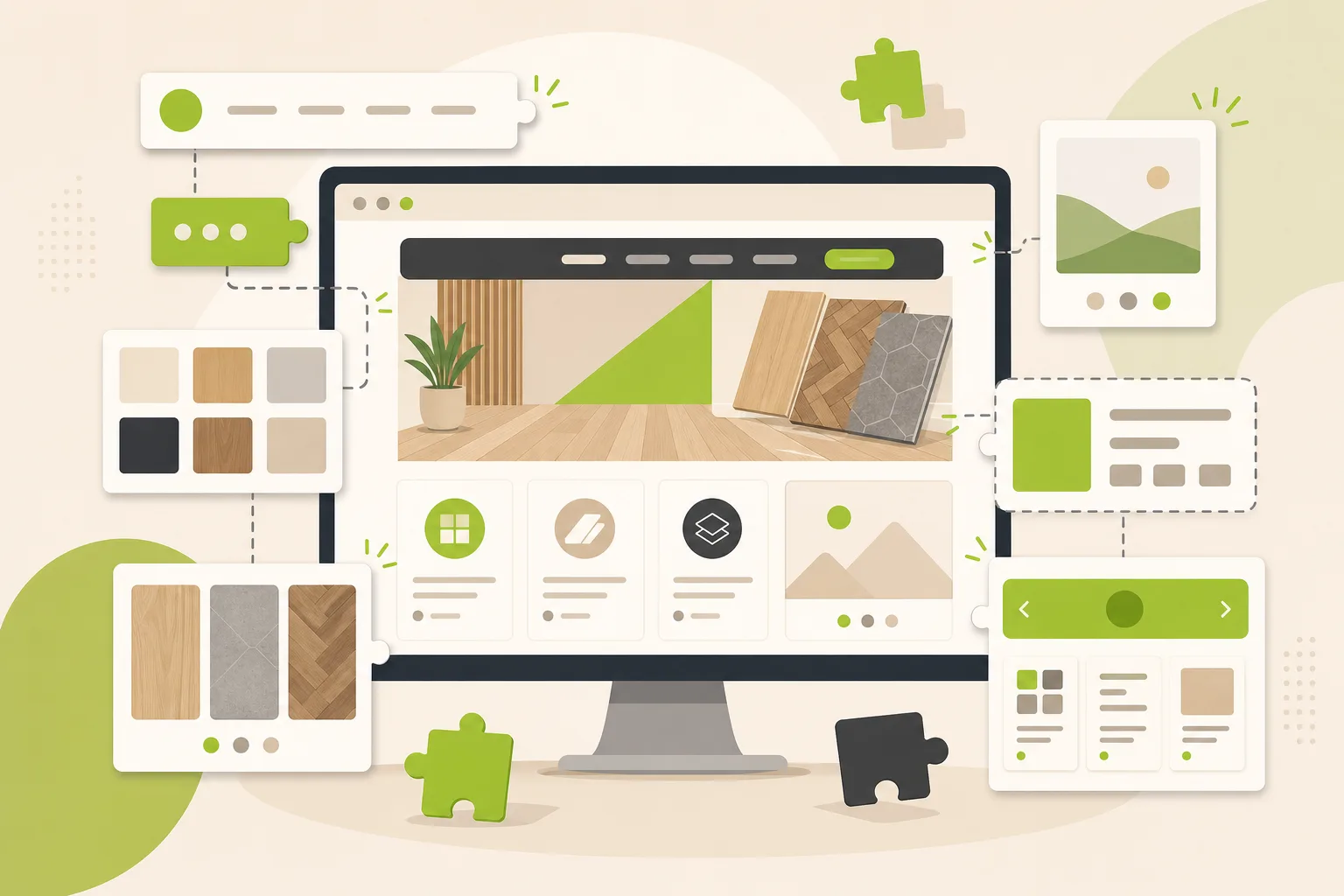 Illustration: Best Website Builder for a Flooring Installer: Wix, Squarespace, or Done-for-You?
