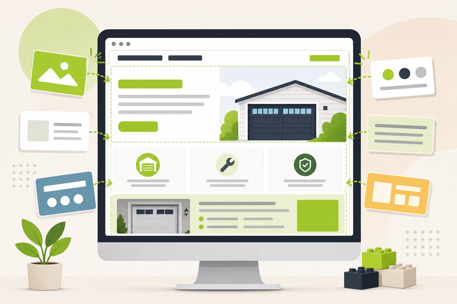 Illustration: Best Website Builder for a Garage Door Company
