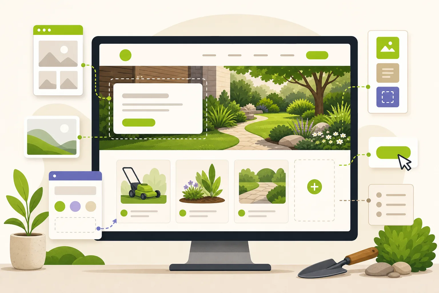 Illustration: Best Website Builder for a Landscaper