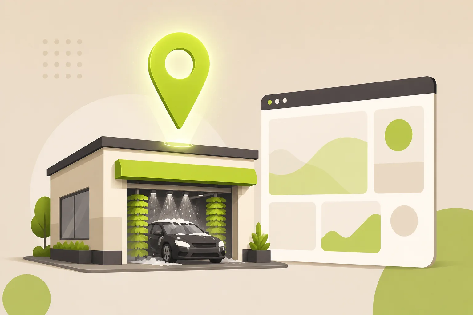 Illustration: Is Google Business Profile Enough for a Car Wash?