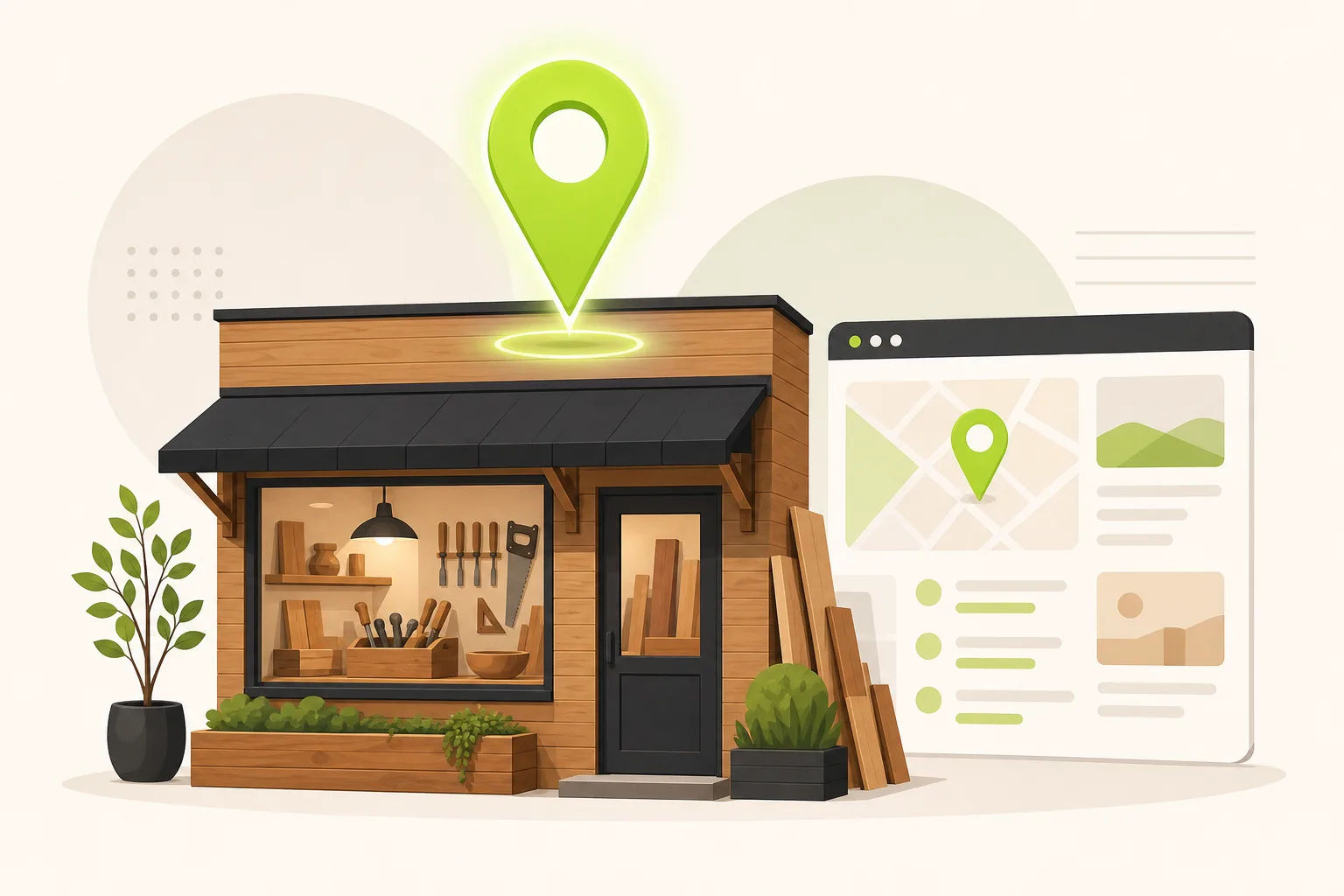 Illustration: Is Google Business Profile Enough for a Carpenter?
