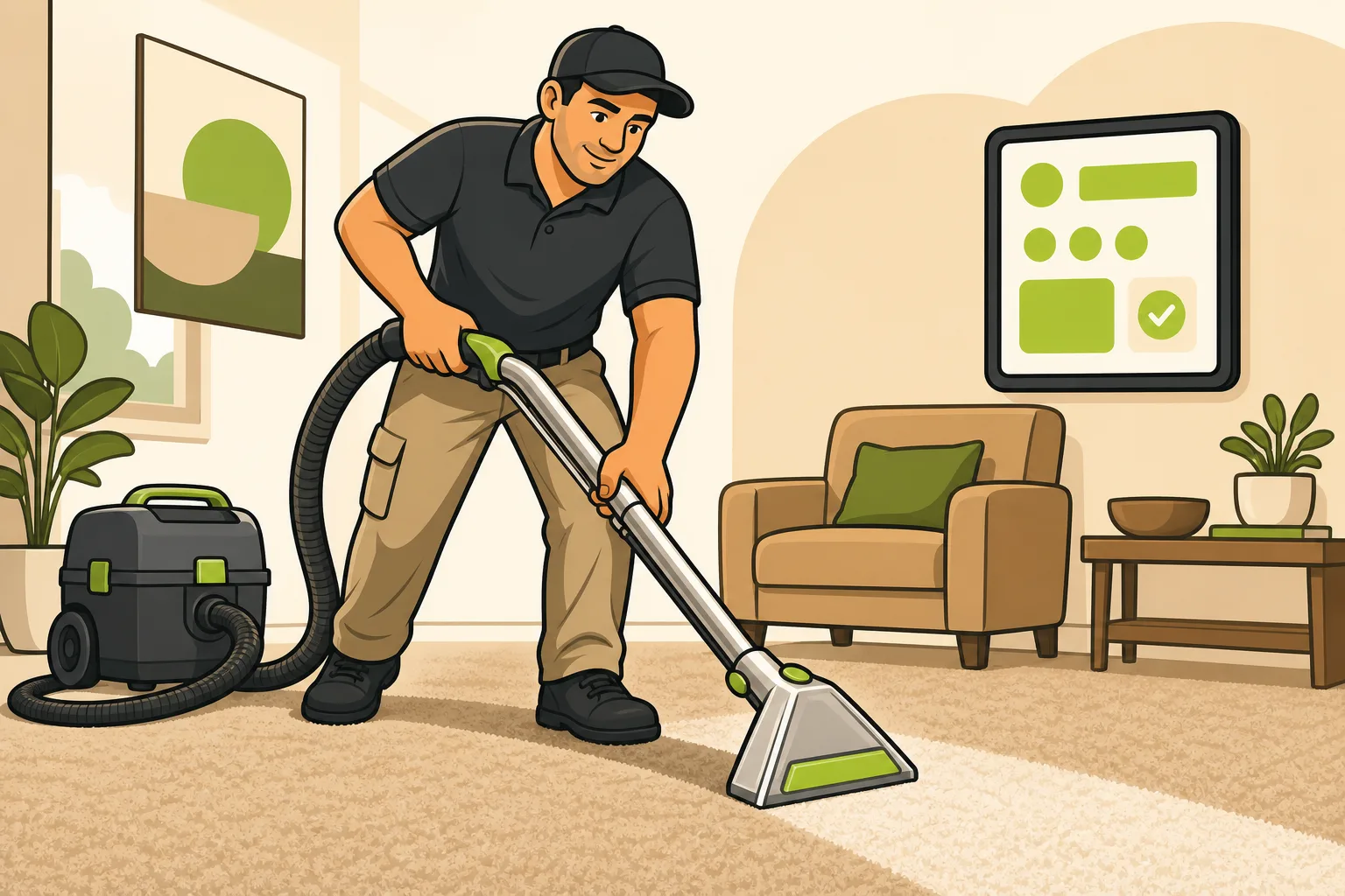 Illustration: Carpet Cleaning Marketing Without Angi or Thumbtack: How Your Website Becomes Your Best Lead Source
