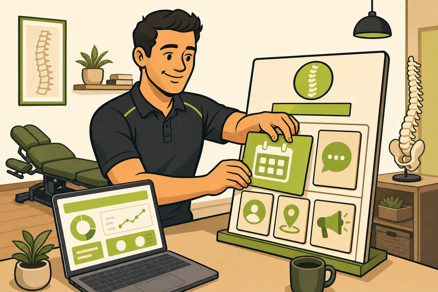 Illustration: Chiropractic Marketing: Why Your Website Is the Foundation