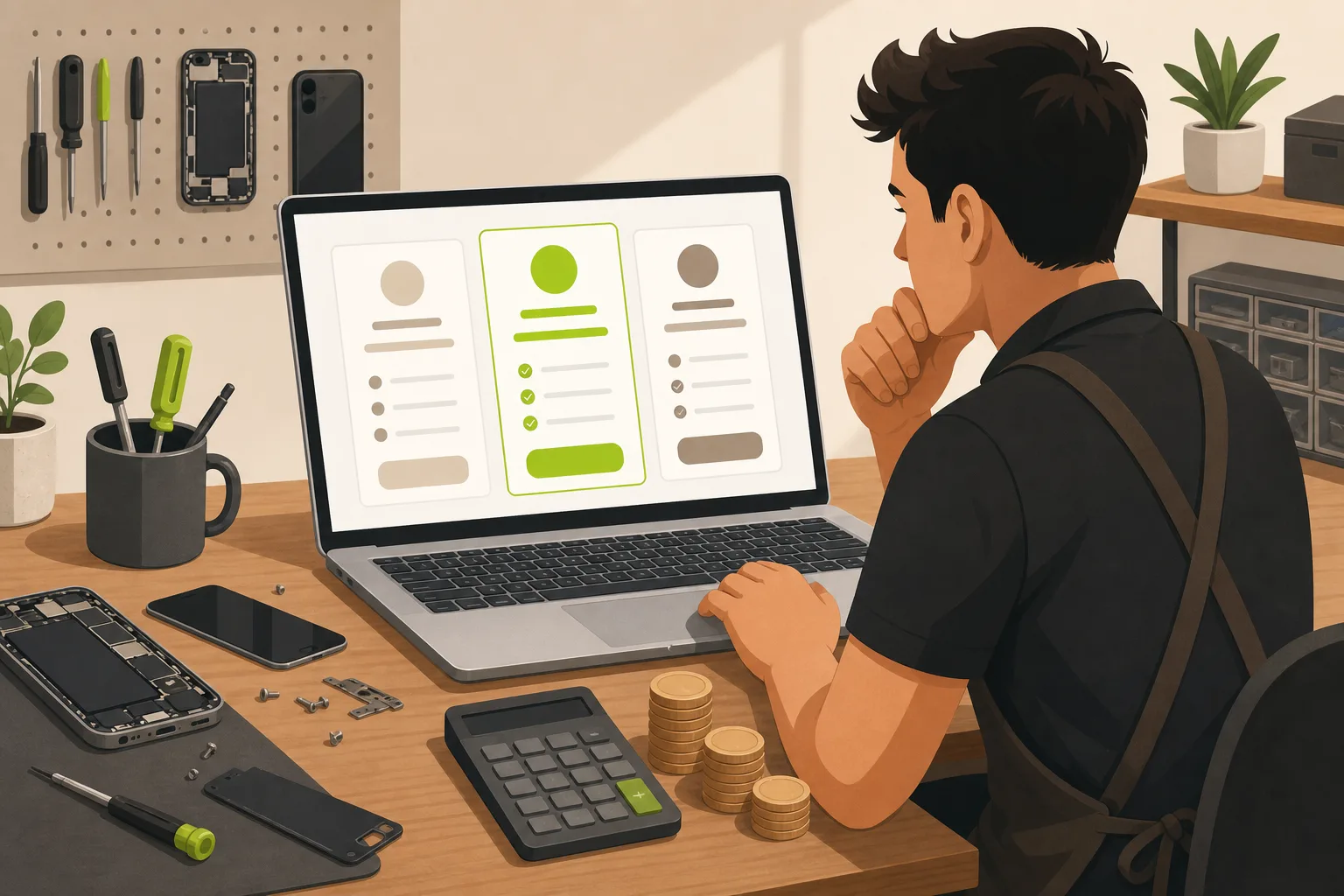 Illustration: Computer Repair Website Cost: What Repair Shops Actually Pay in 2026