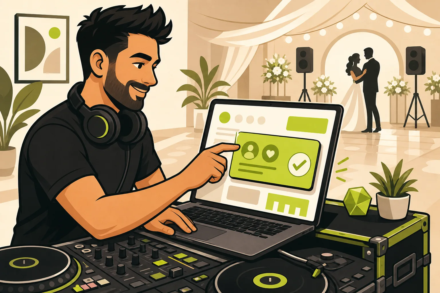 Illustration: DJ SEO: 6 Website Moves That Actually Get You Found (and Booked)