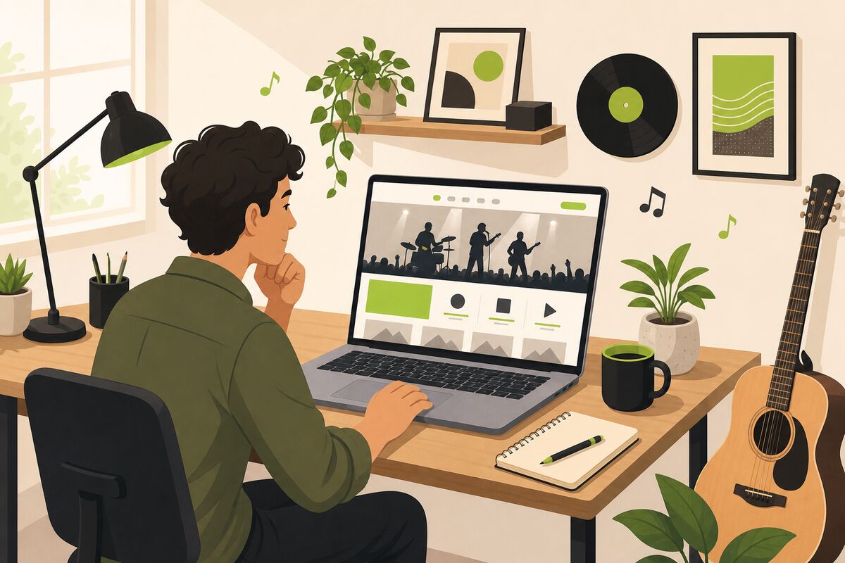 Musicians & Bands website example