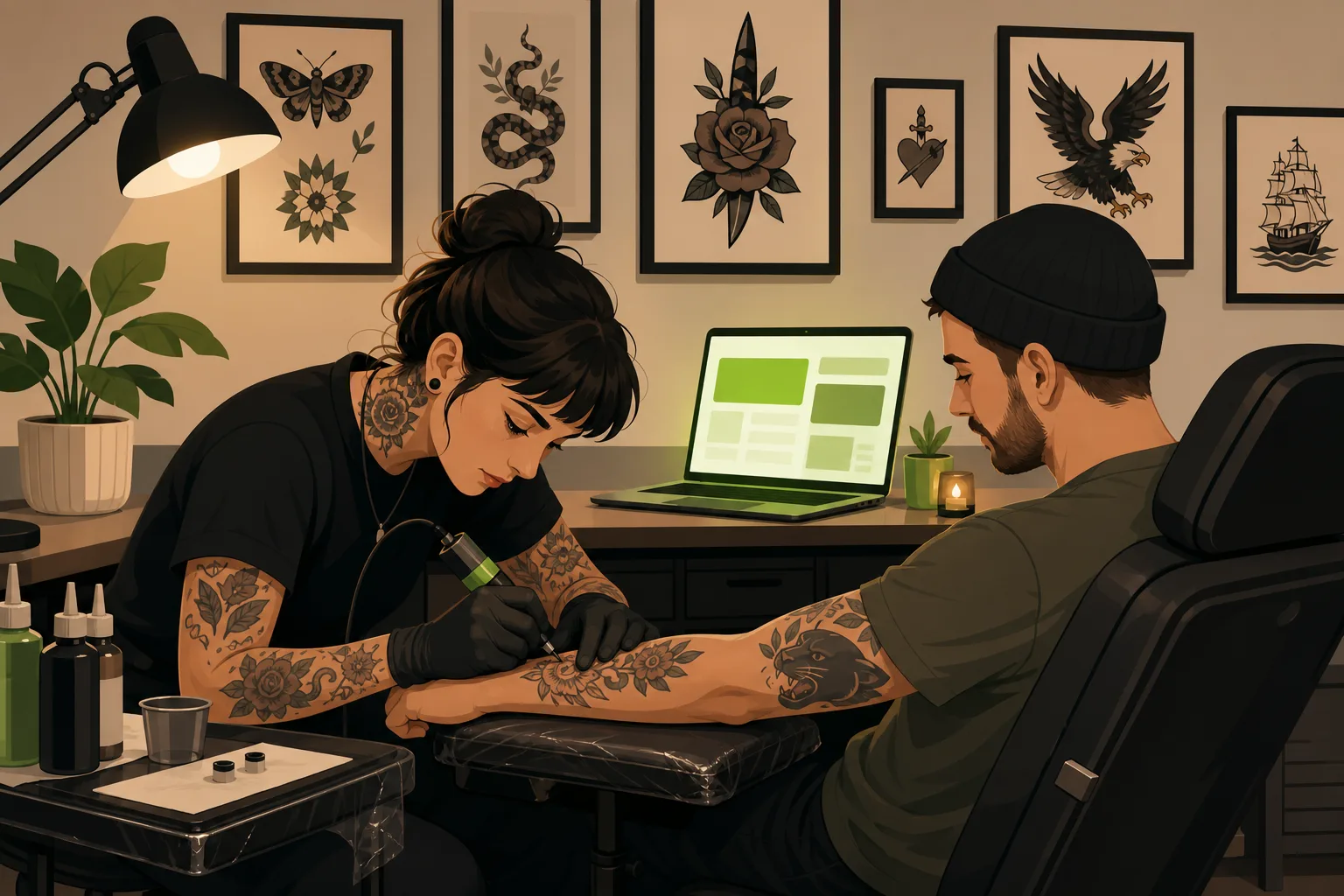 Illustration: What a Tattoo Shop Website Needs to Actually Drive Bookings