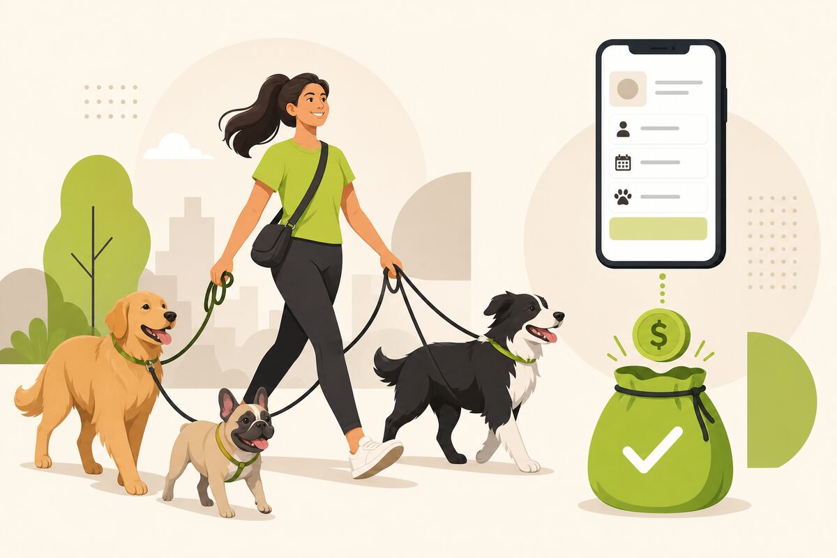 Dog Walkers & Pet Sitters website example