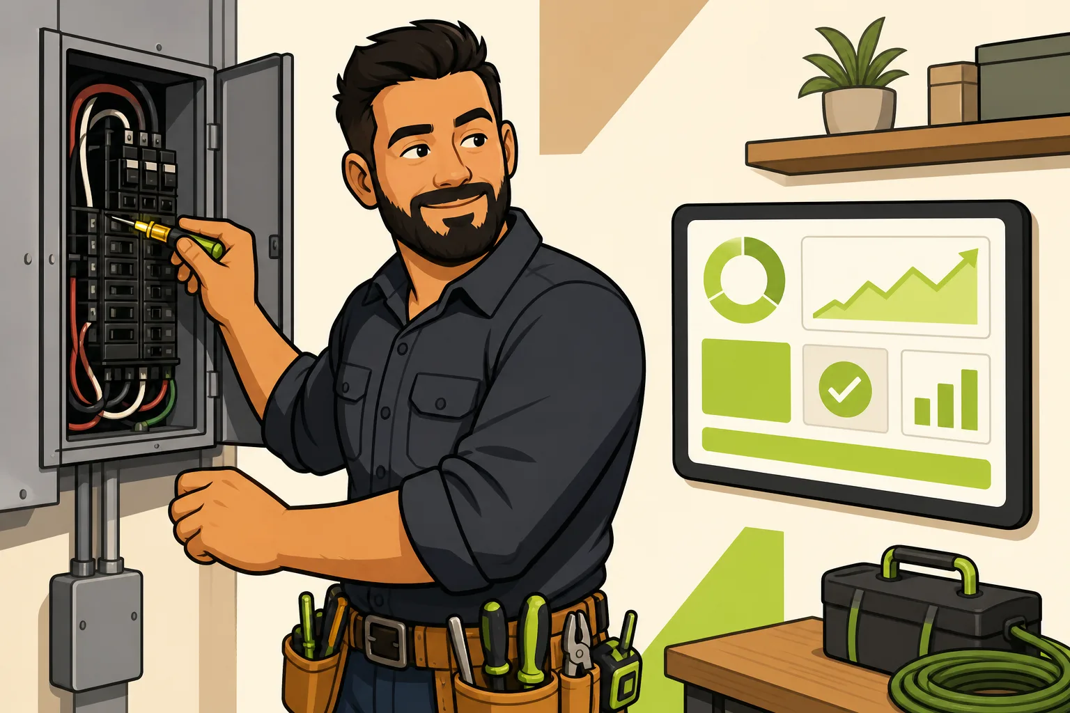 Illustration: Electrician SEO: What Actually Works (Emergency Jobs vs. Planned Projects)