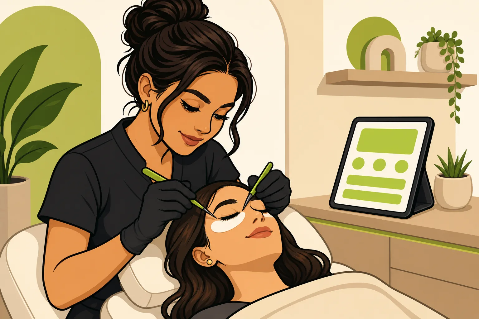 Illustration: Esthetician Marketing Ideas That Actually Work for Lash & Brow Studios