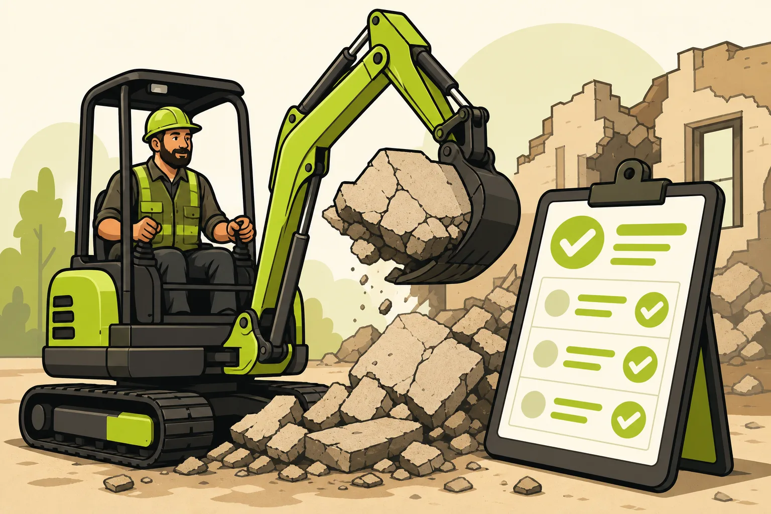 Illustration: Demolition Permit Cost: What Your Clients Google Before They Call You