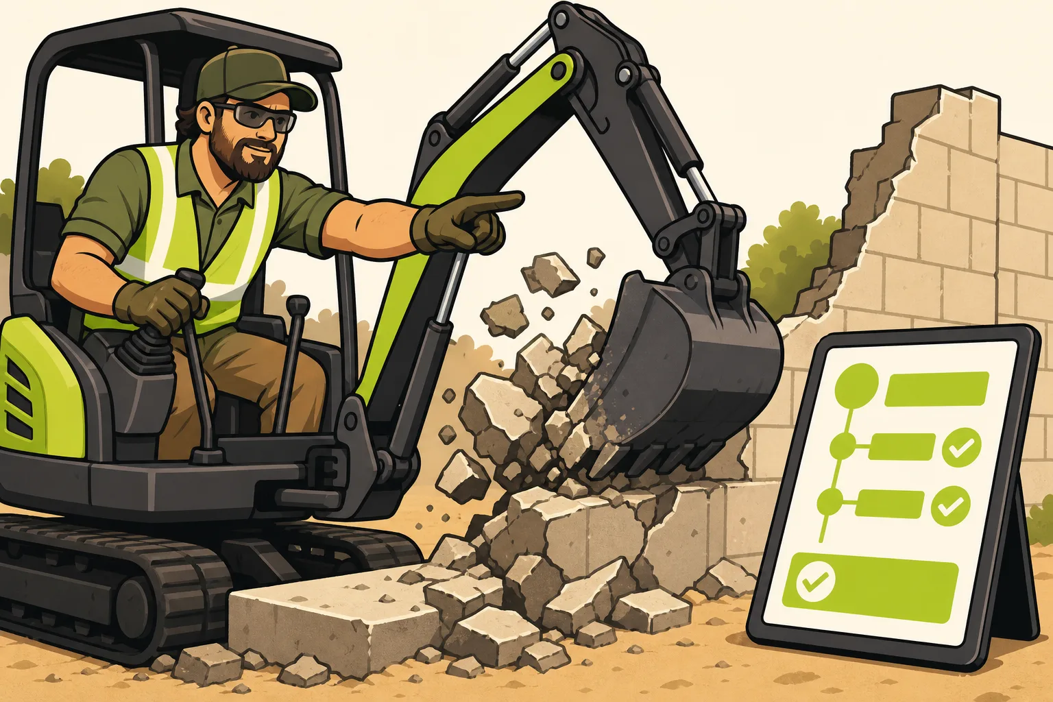 Illustration: How Demolition Contractors Get More Jobs (Without Buying Leads)