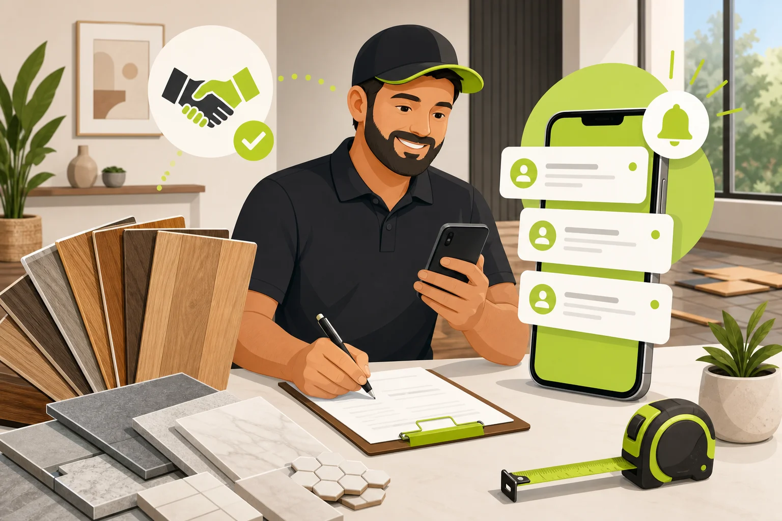 Illustration: How to Get More Flooring Leads