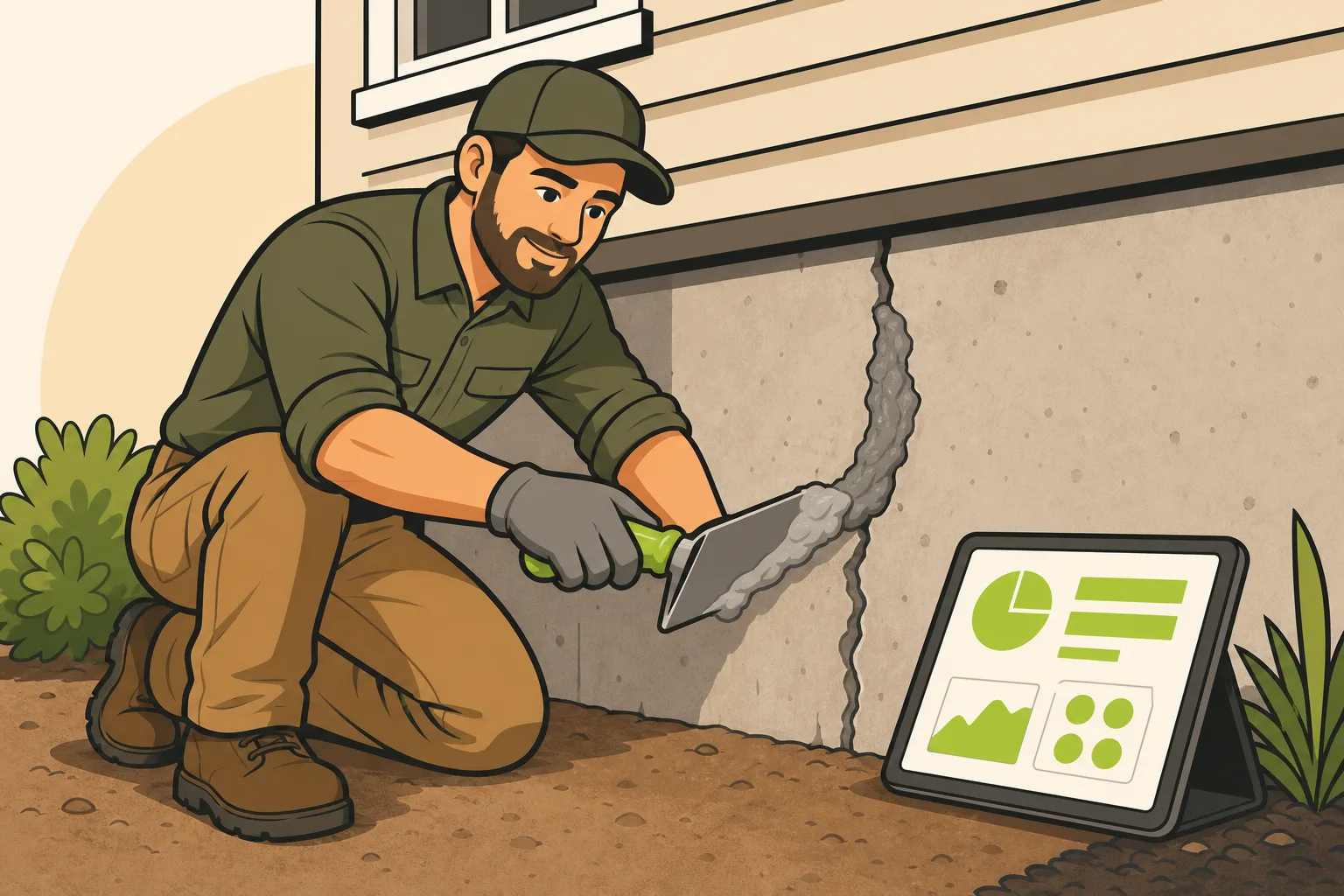 Illustration: How to Market a Foundation Repair Business (Without Hiring an Agency)