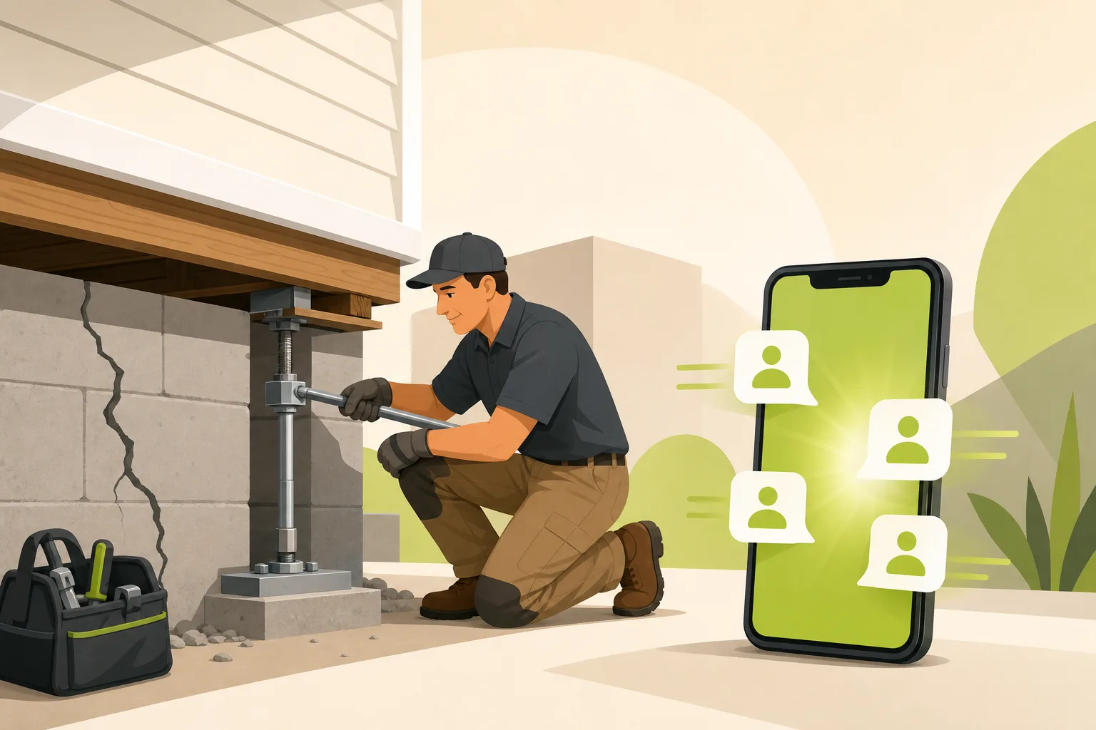 Illustration: Is a Website Worth It for a Foundation Repair Contractor?