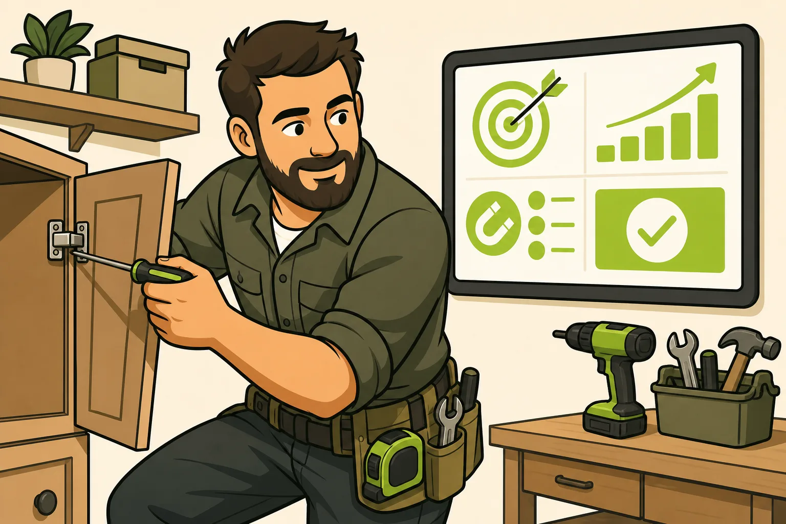 Illustration: Handyman Marketing: Why Your Website Is the Funnel (Not Just a Brochure)