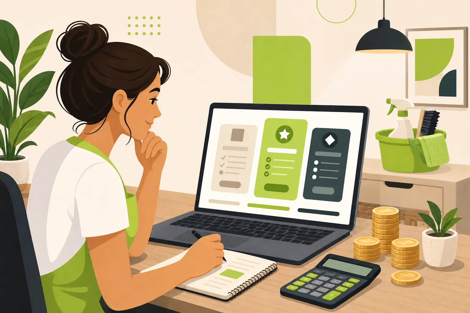 Illustration: House Cleaning Website Cost: Every Option Compared (2026)
