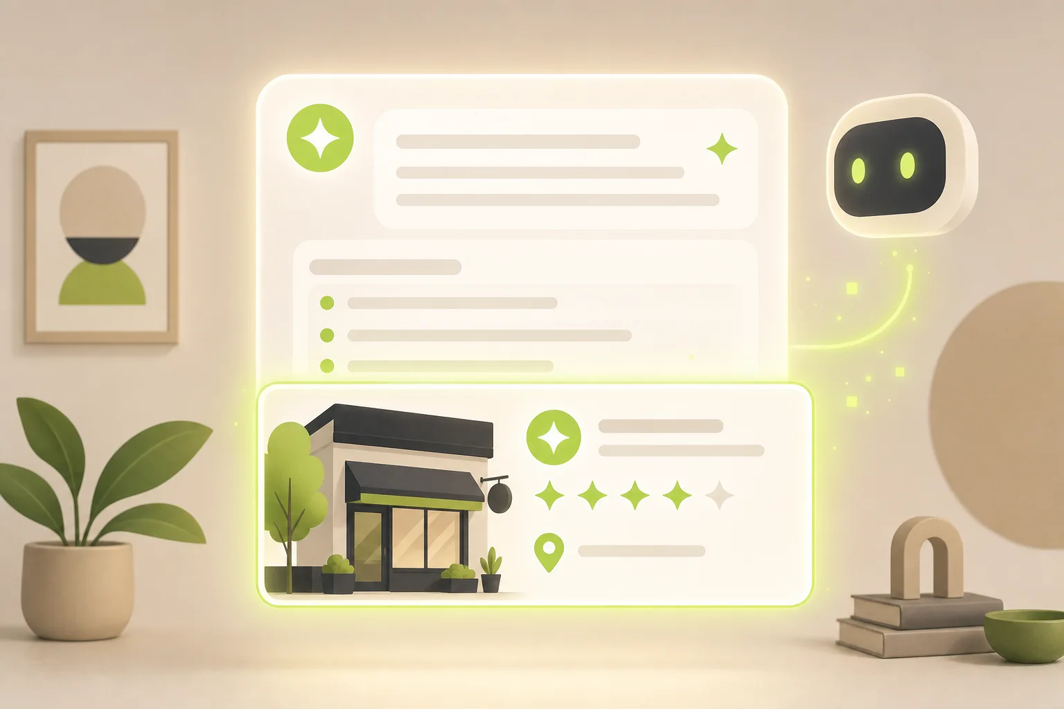 Illustration: How Local Businesses Show Up in AI Search (ChatGPT, AI Overviews, Perplexity)