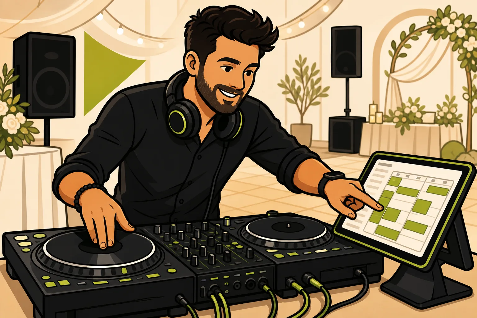 Illustration: How to Get More DJ Gigs: The Wedding and Event DJ's Booking Playbook