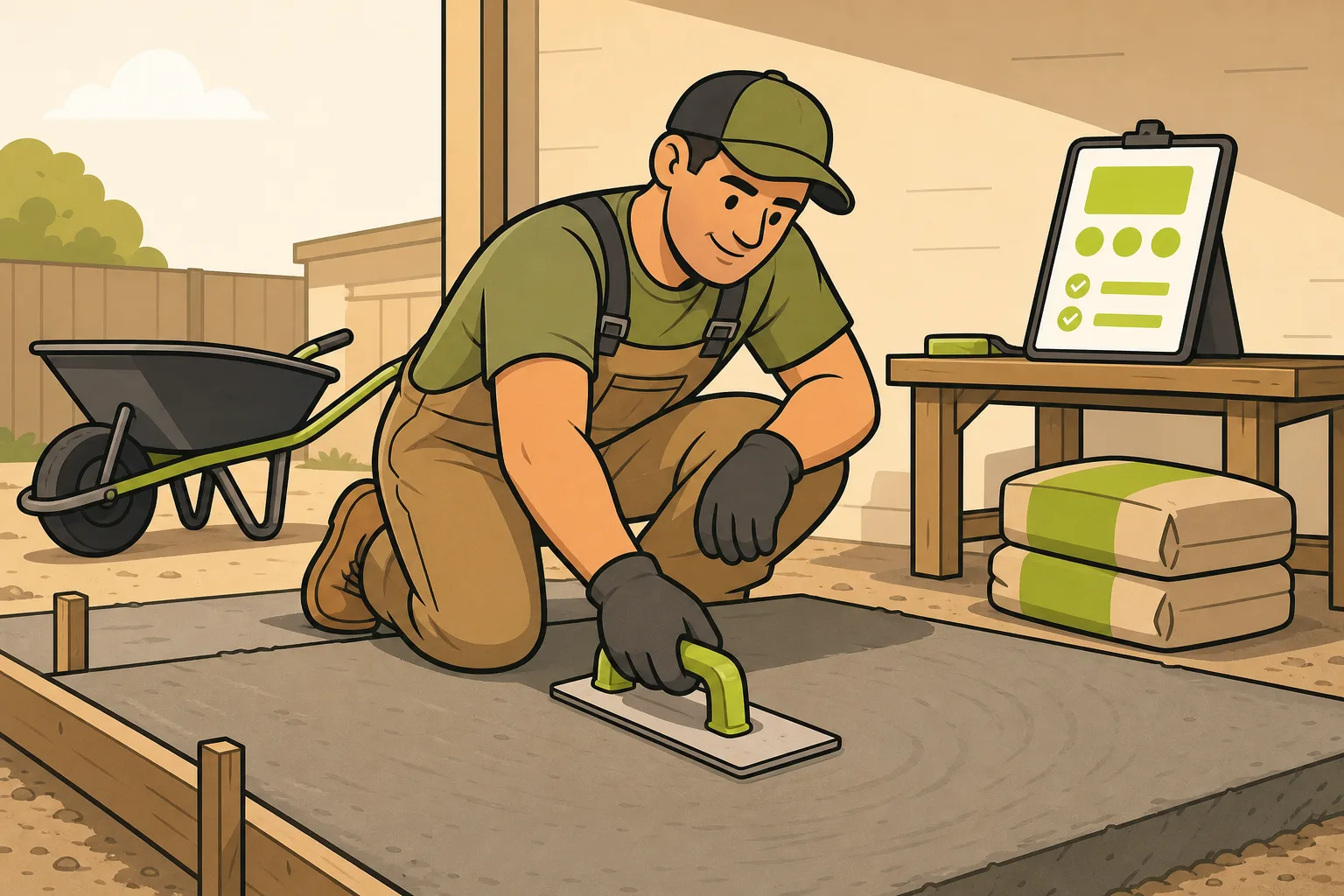 Illustration: How to Start a Concrete Business: The Online Credibility Checklist Every New Contractor Needs