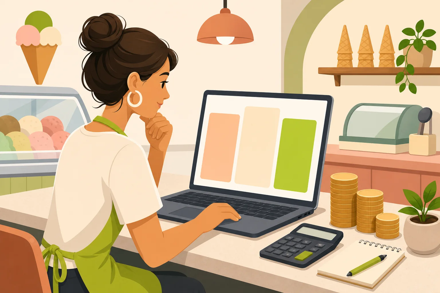 Illustration: How Much Does an Ice Cream Shop Website Cost?