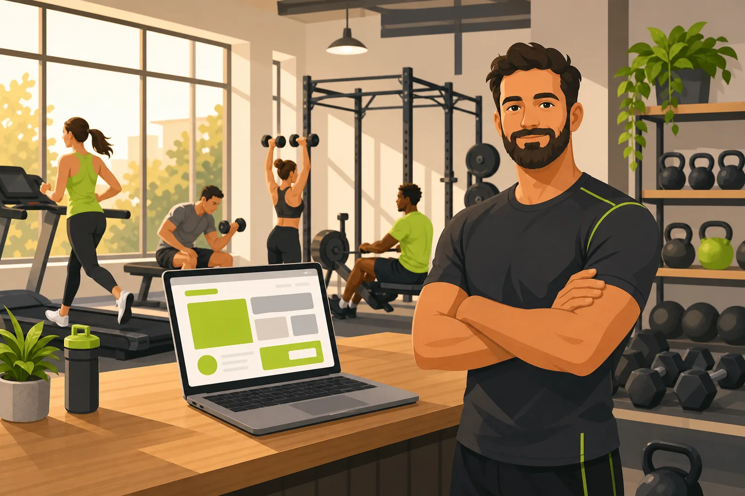Illustration: How Independent Gyms Compete With Franchises Online