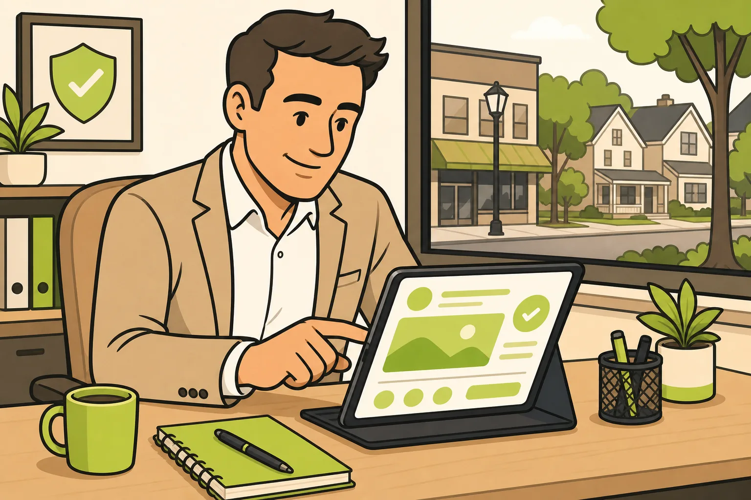 Illustration: Insurance Agent Social Media Marketing, Done For You