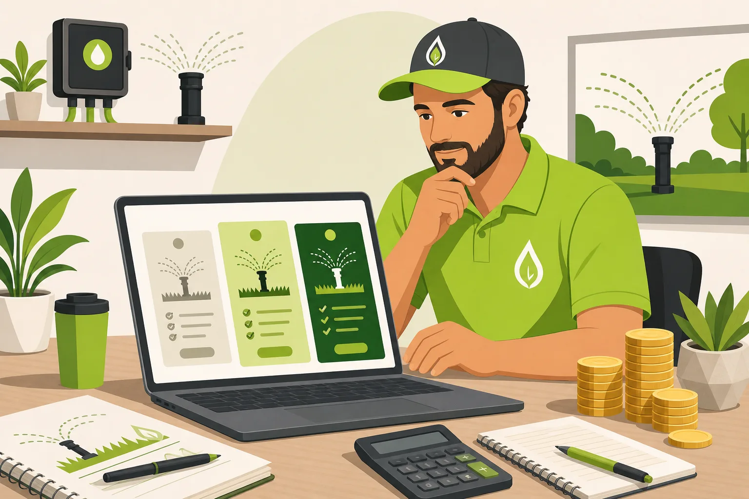 Illustration: How Much Does an Irrigation Company Website Cost?