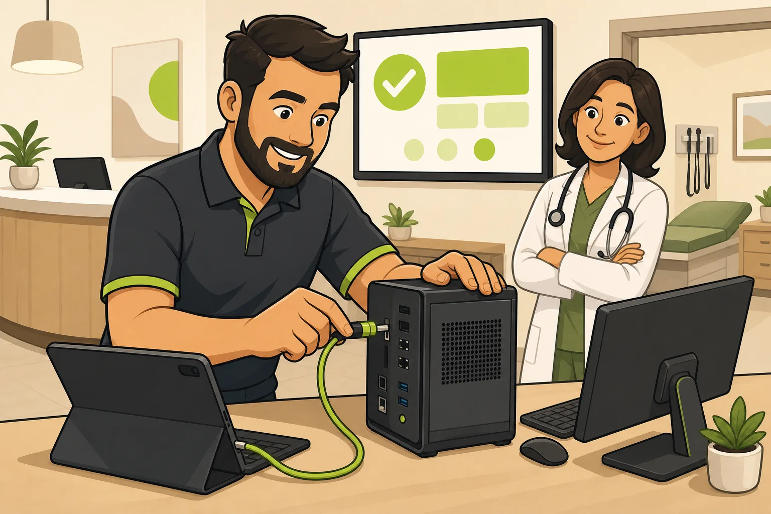 Illustration: IT Services for Small Medical Practices: What HIPAA-Compliant IT Actually Looks Like