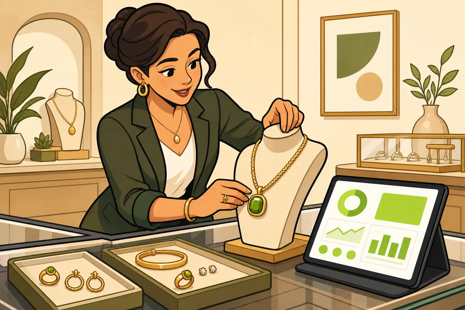 Illustration: How to Market a Jewelry Store: The Tactics That Drive Showroom Appointments