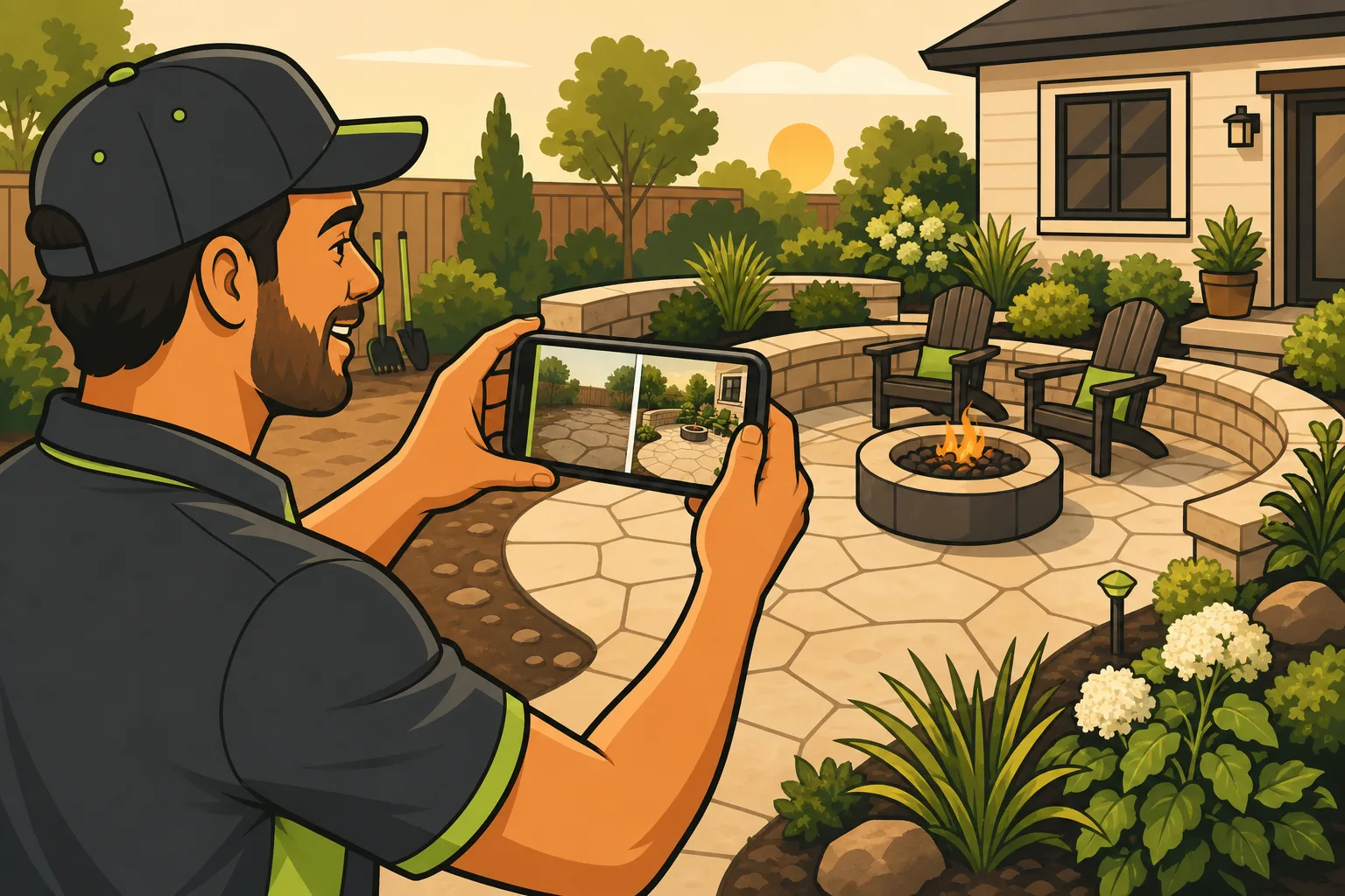 Illustration: Landscaping Social Media: Auto-Post Every Transformation