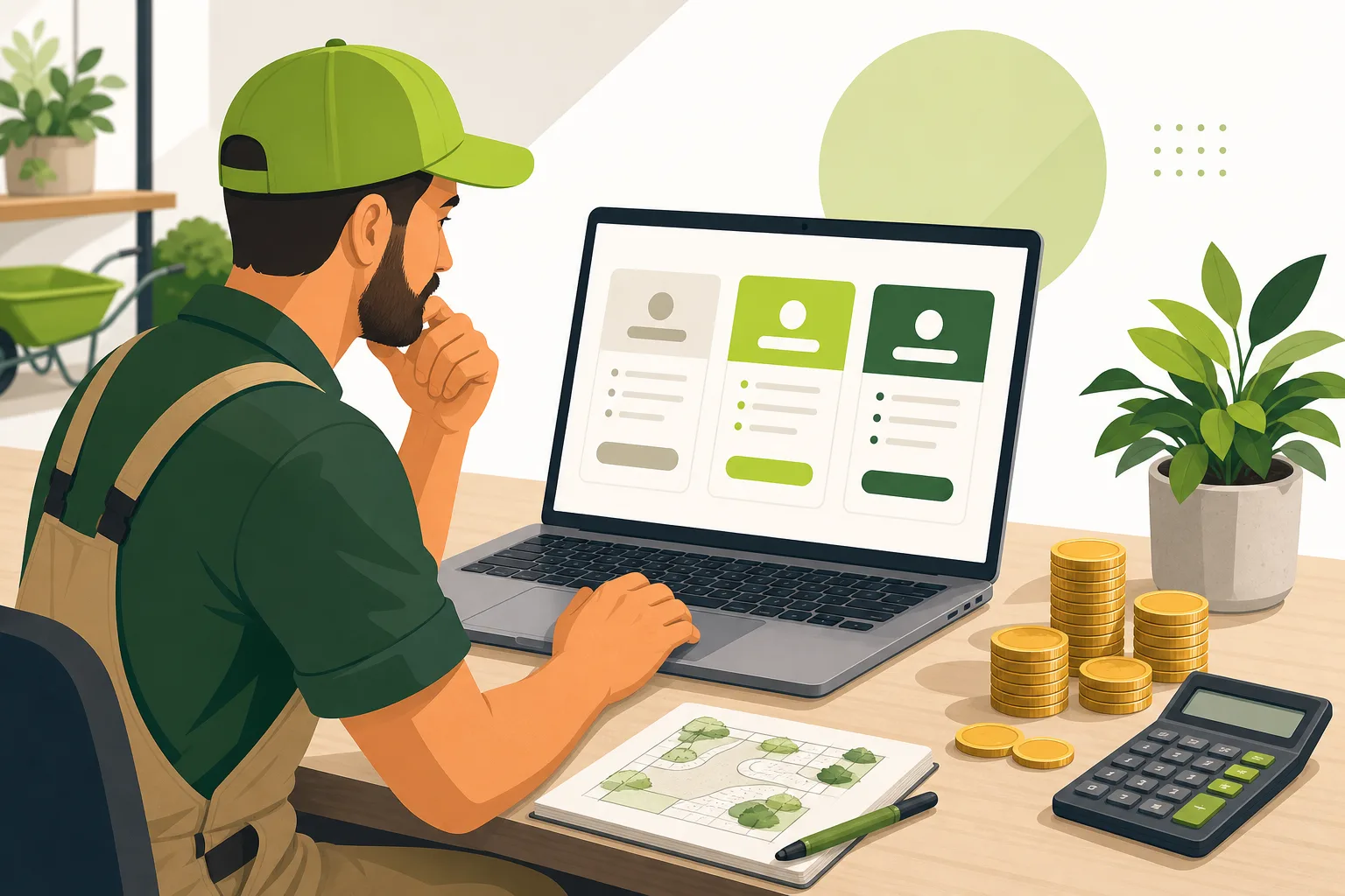 Illustration: How Much Does a Landscaper Website Cost?