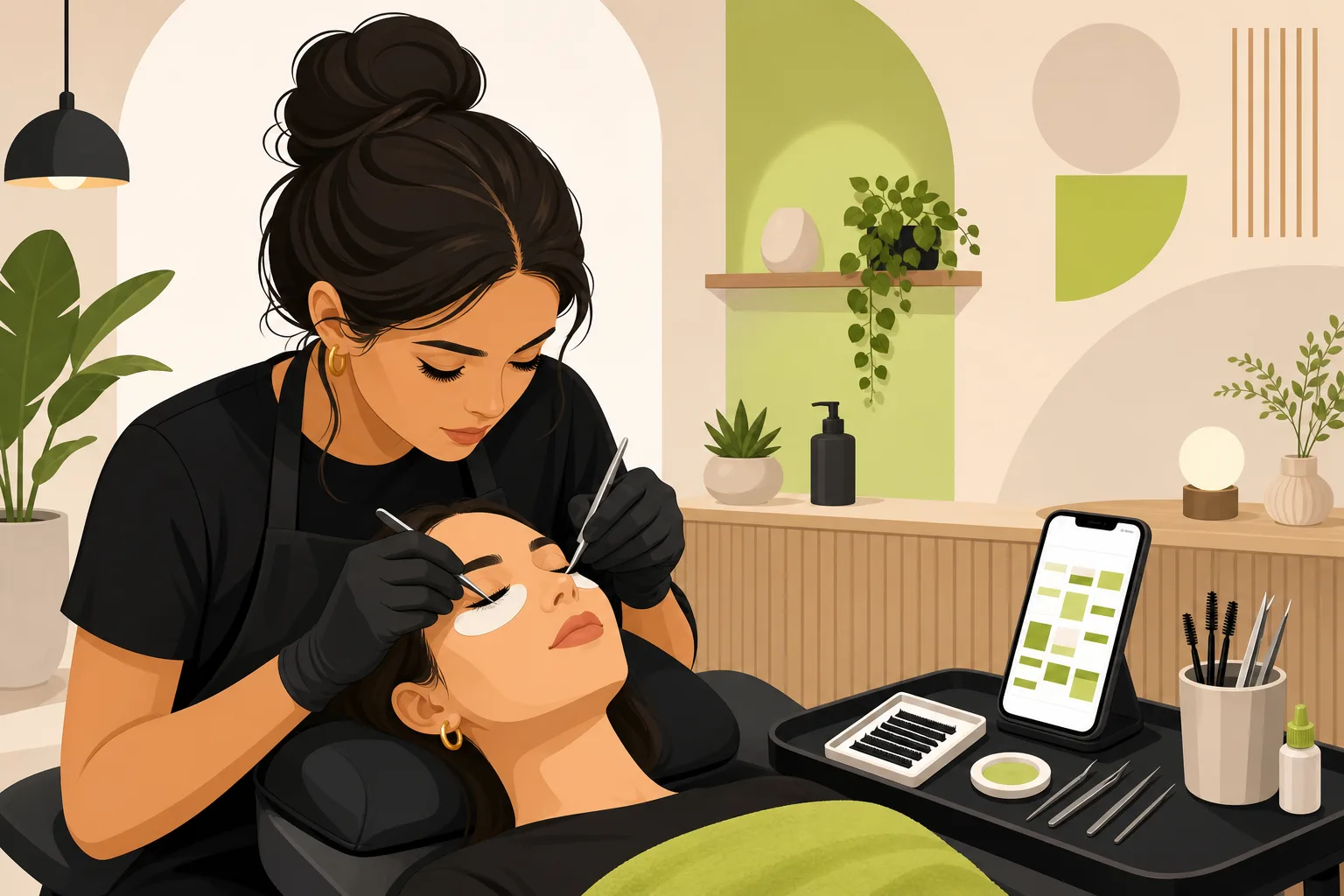 Illustration: How a Lash Studio Fills Its Books Online (Step by Step)