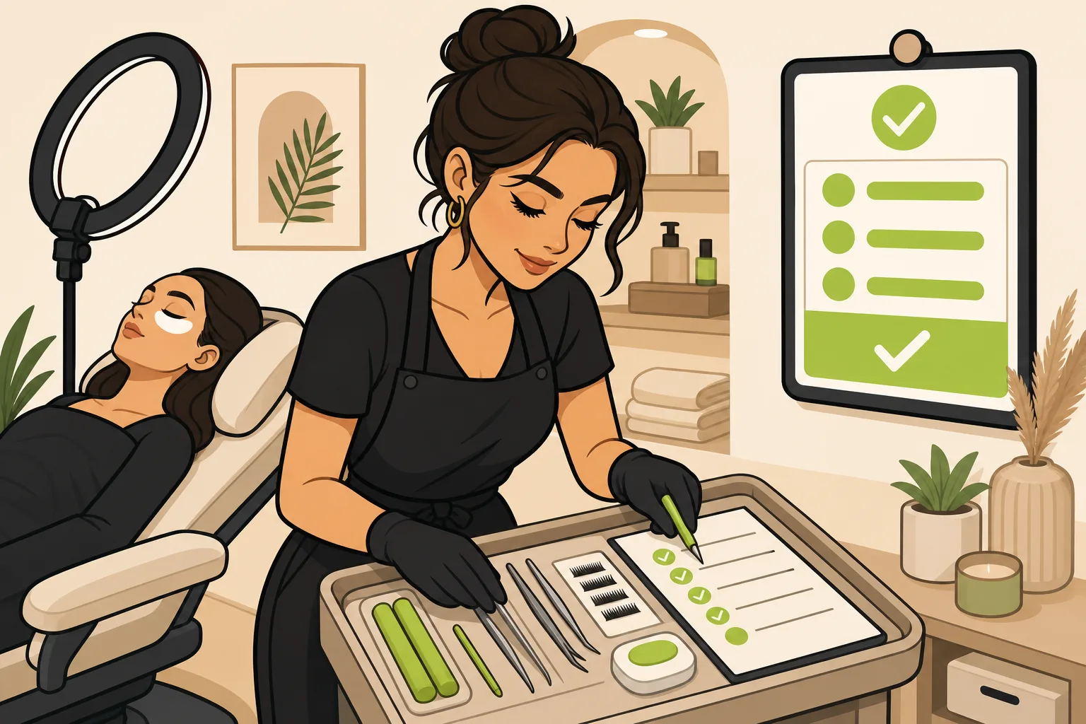 Illustration: What Should an Esthetician Website Include? (A Lash Studio Checklist)