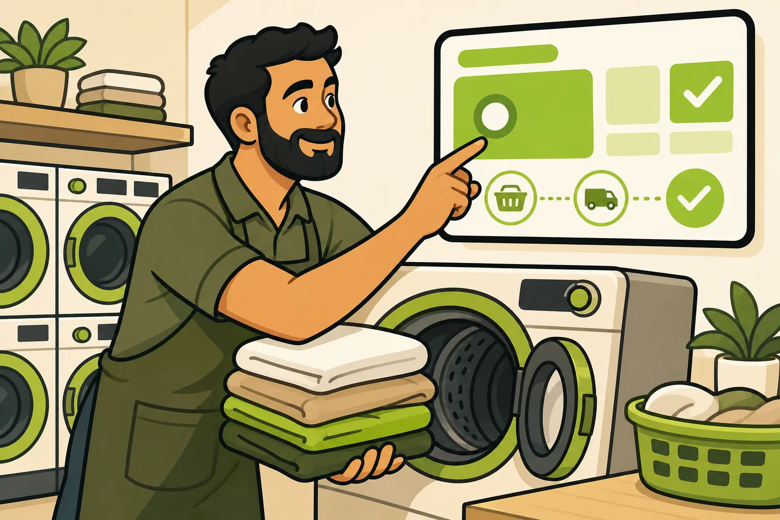 Illustration: What Makes a Laundromat Website Actually Convert Customers?