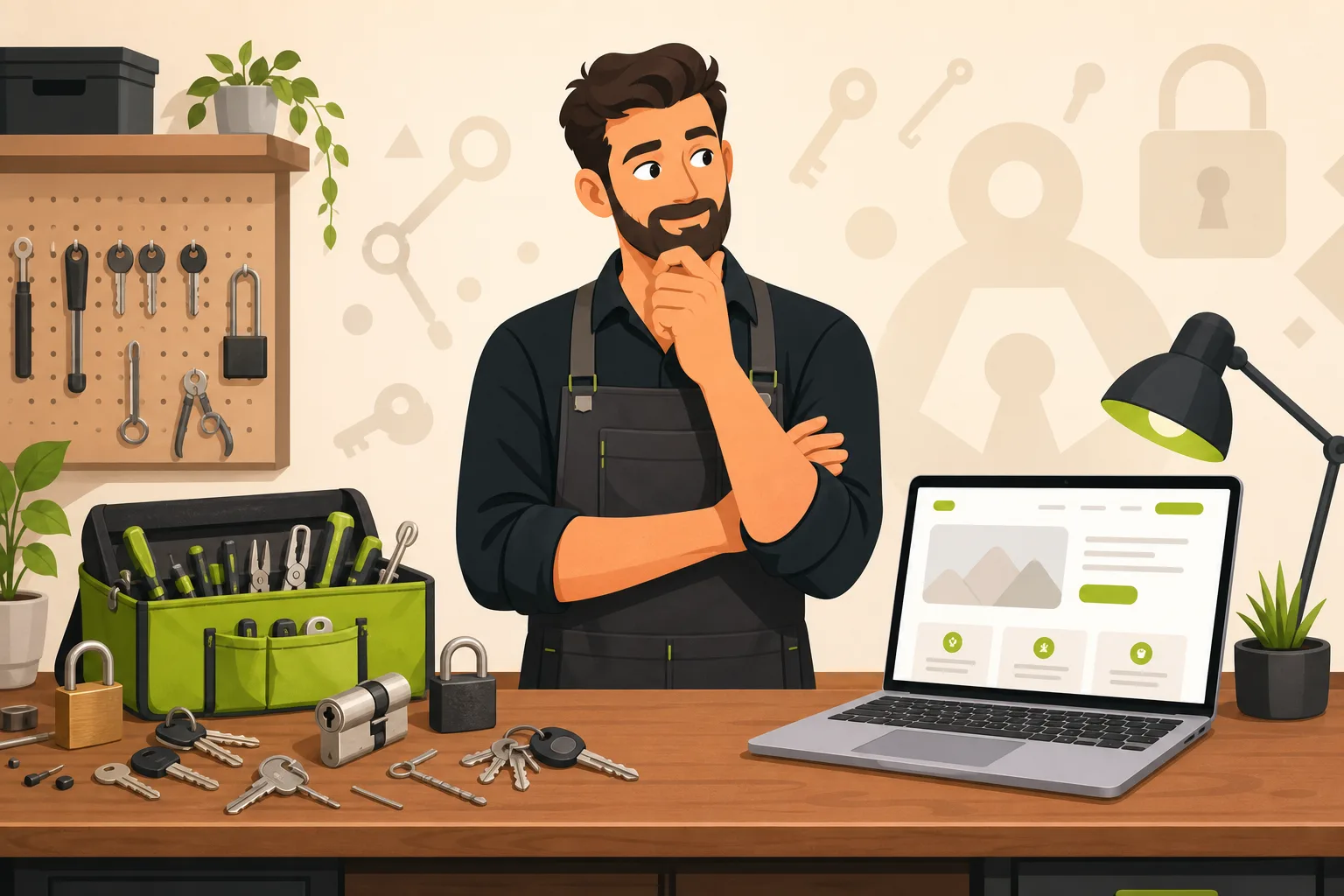 Illustration: Best Website Builder for a Locksmith: DIY vs. Done-for-You