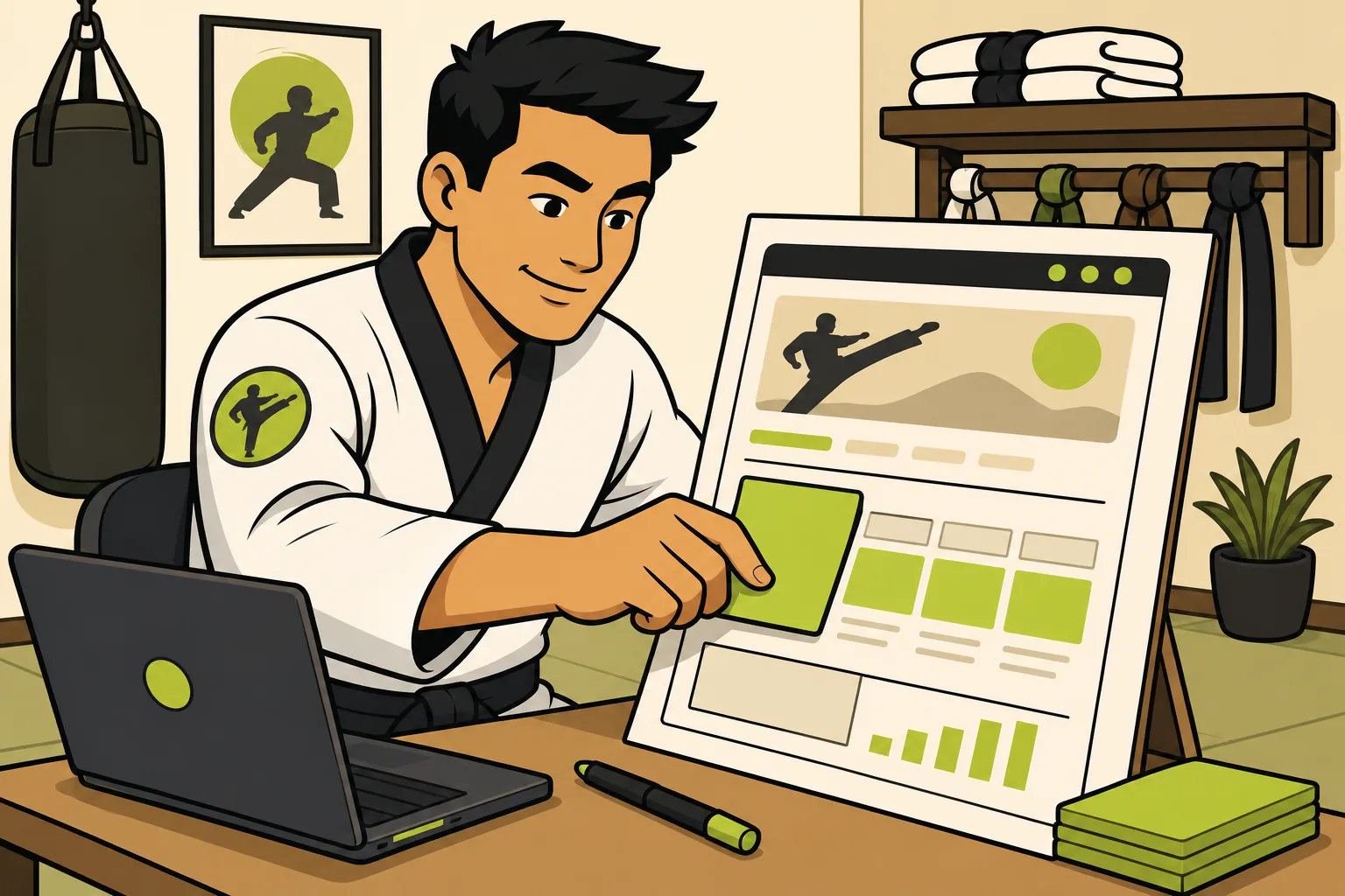 Illustration: Martial Arts Website Design: What the Best Dojo Sites Get Right