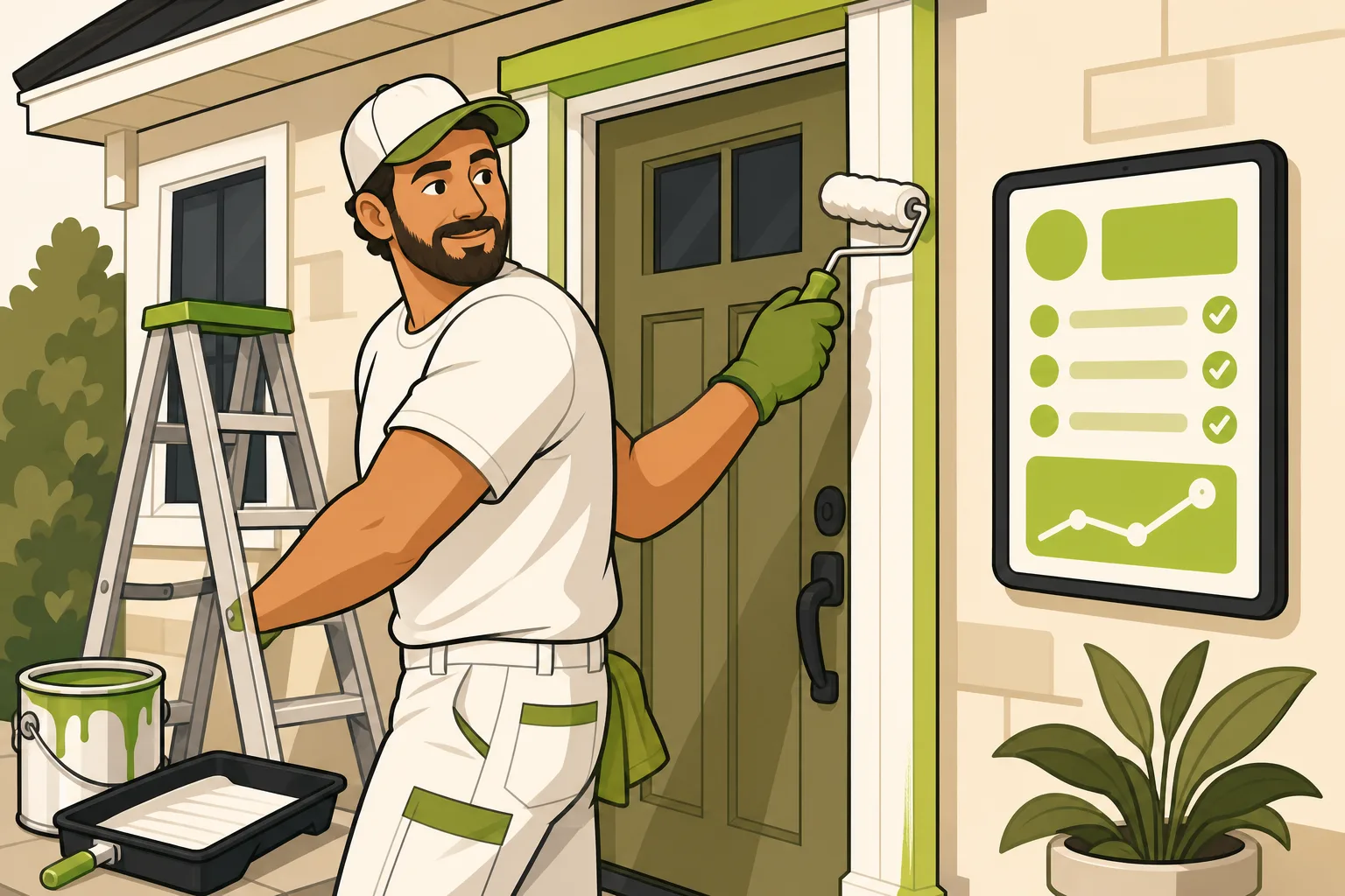 Illustration: Painting Business Marketing: How Your Website Replaces Angi, Houzz, and HomeAdvisor