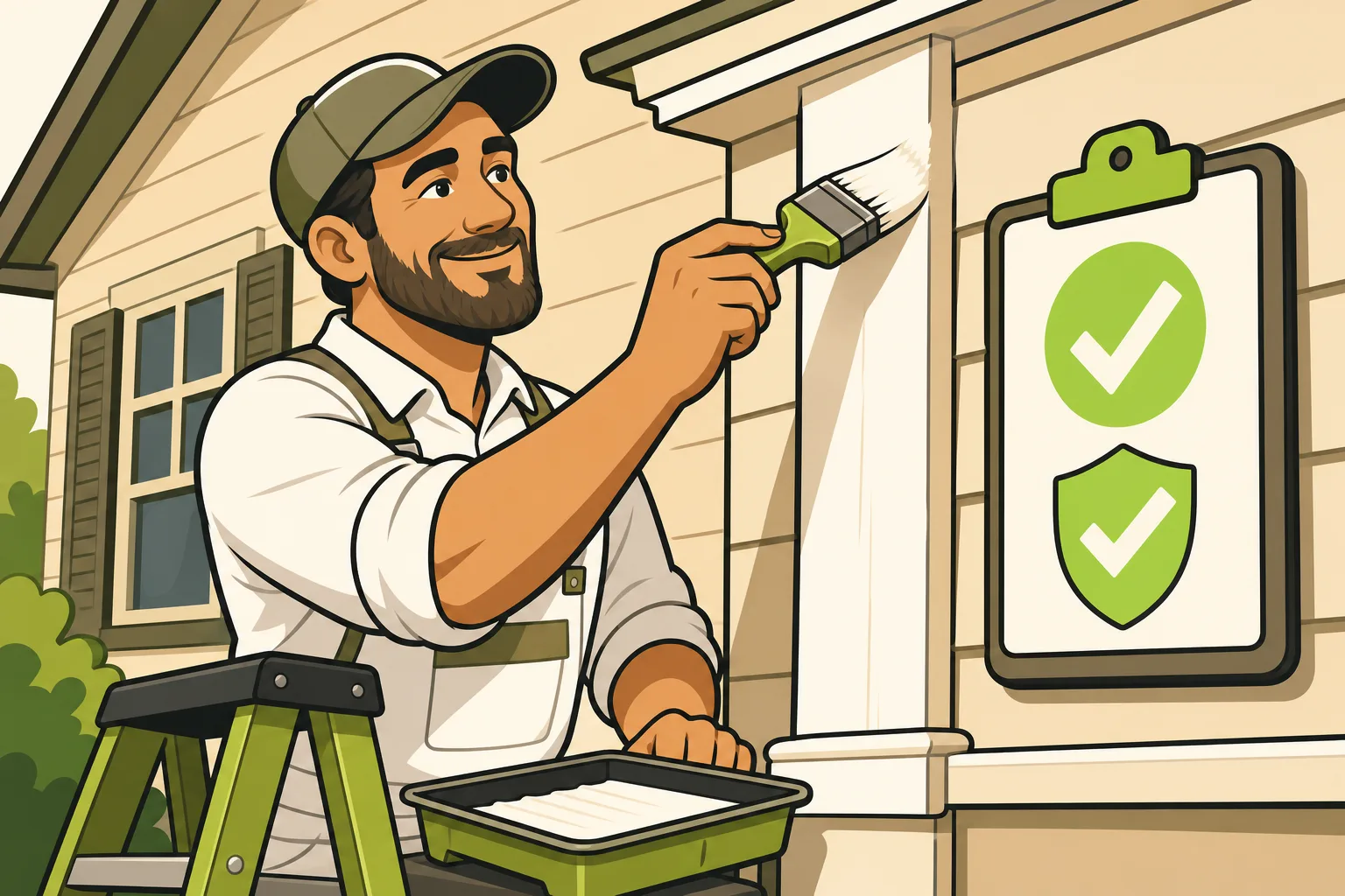 Illustration: Painting Warranty: What Good Contractors Offer — and How to Show It on Your Website