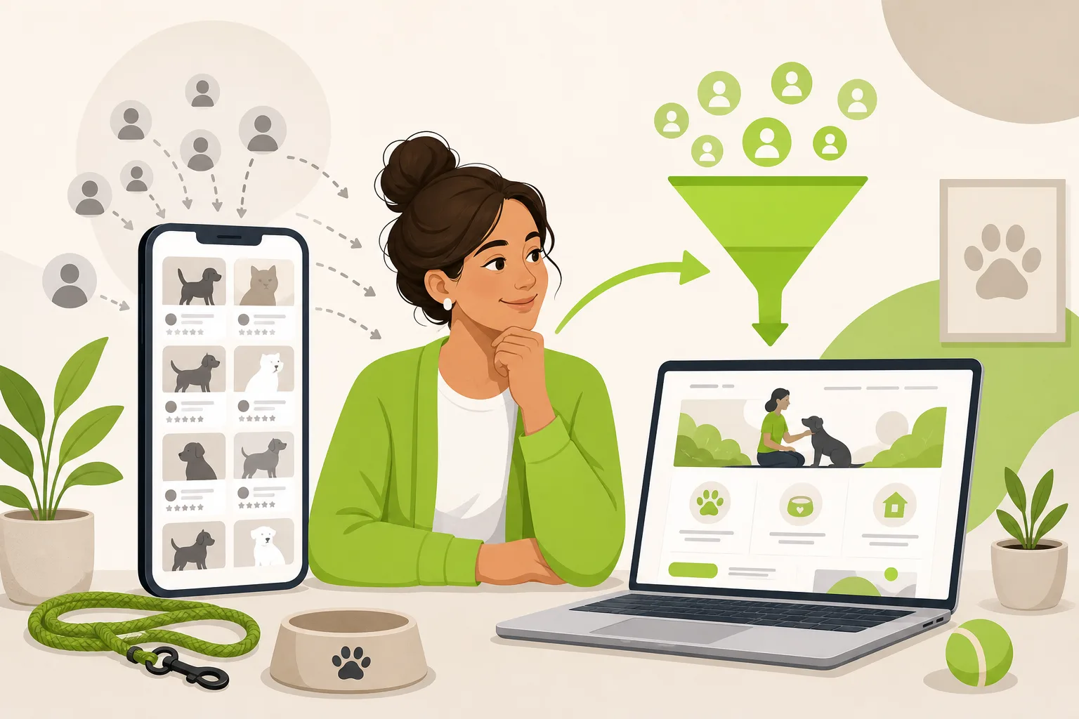 Illustration: Pet Sitting vs. Rover: The Third Option Nobody Talks About