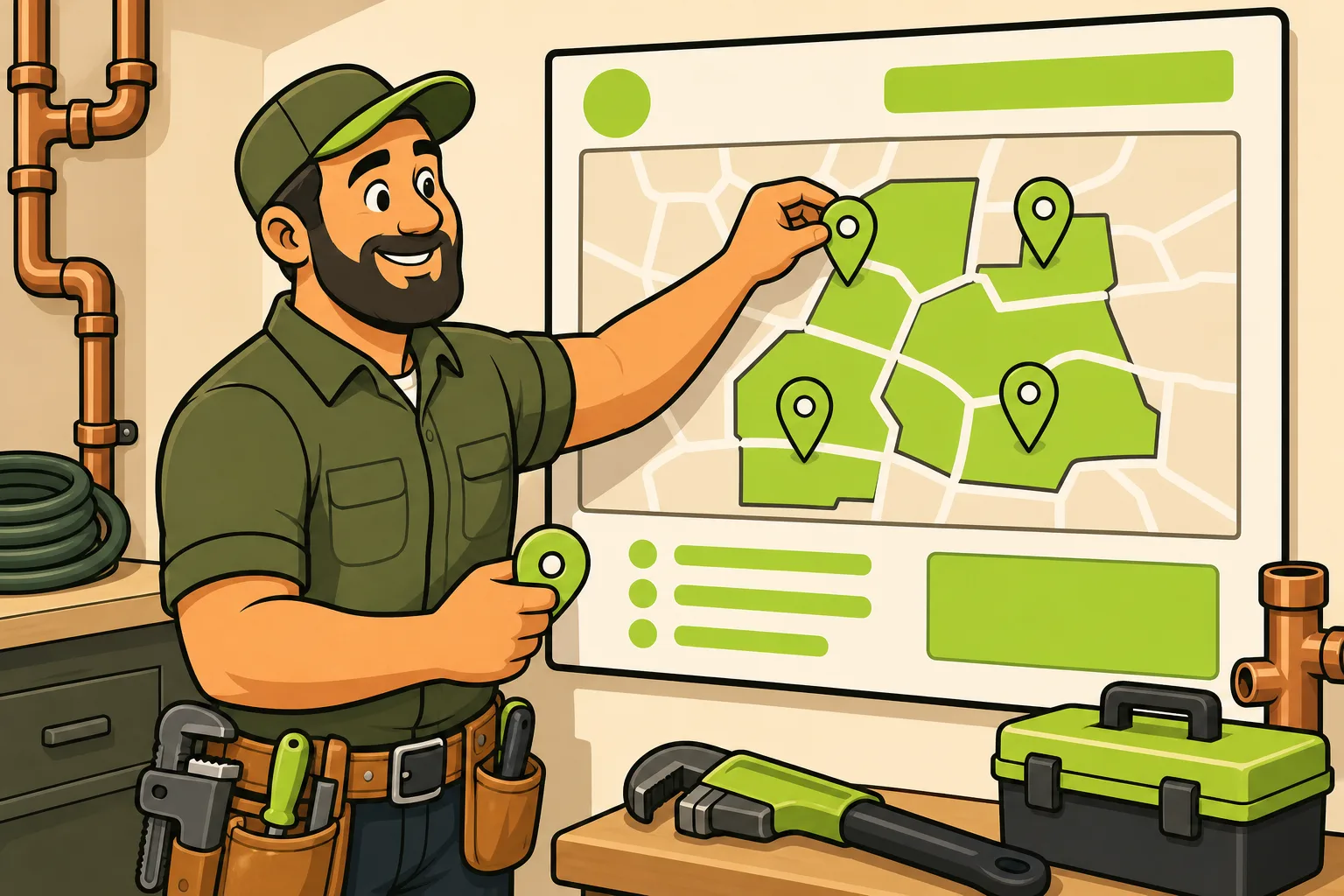 Illustration: Plumber SEO: Why Service-Area Pages Beat a 1500/mo Agency