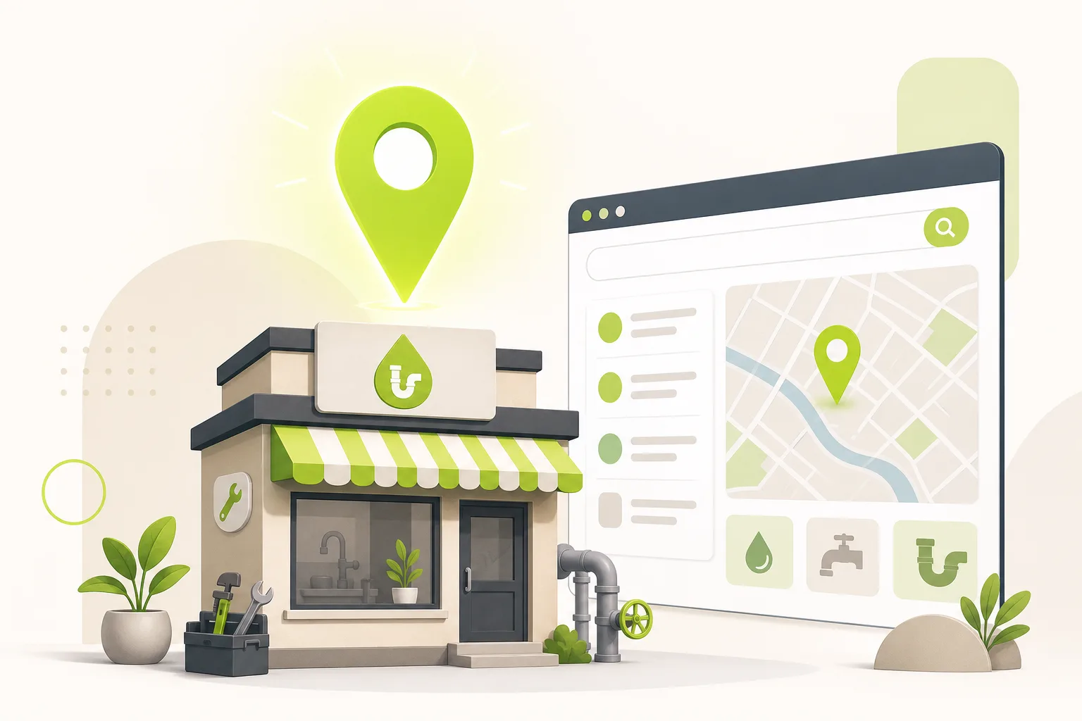 Illustration: Is Google Business Profile Enough for a Plumber?