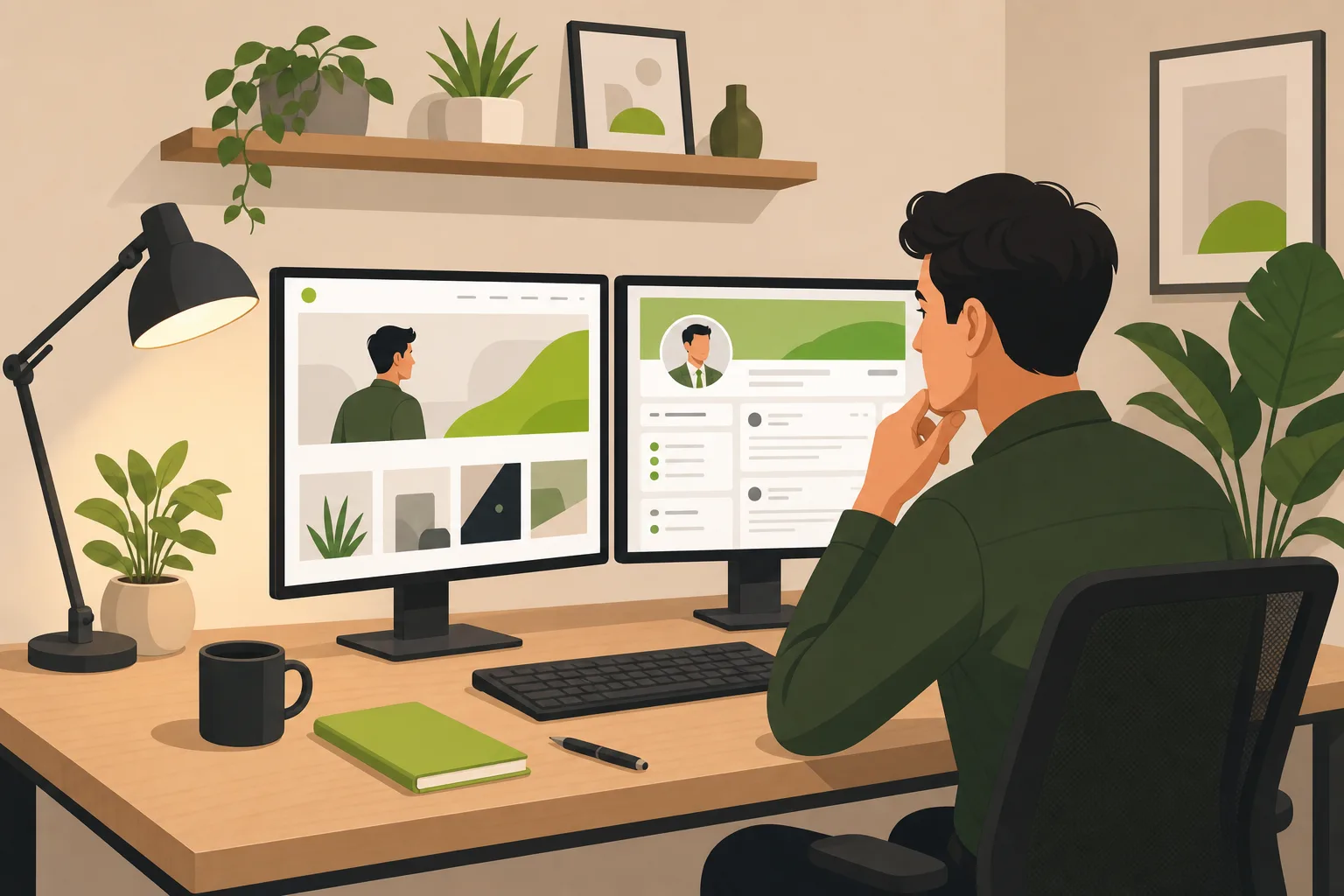 Illustration: Portfolio Website vs LinkedIn: Which One Actually Gets You Hired or Booked?