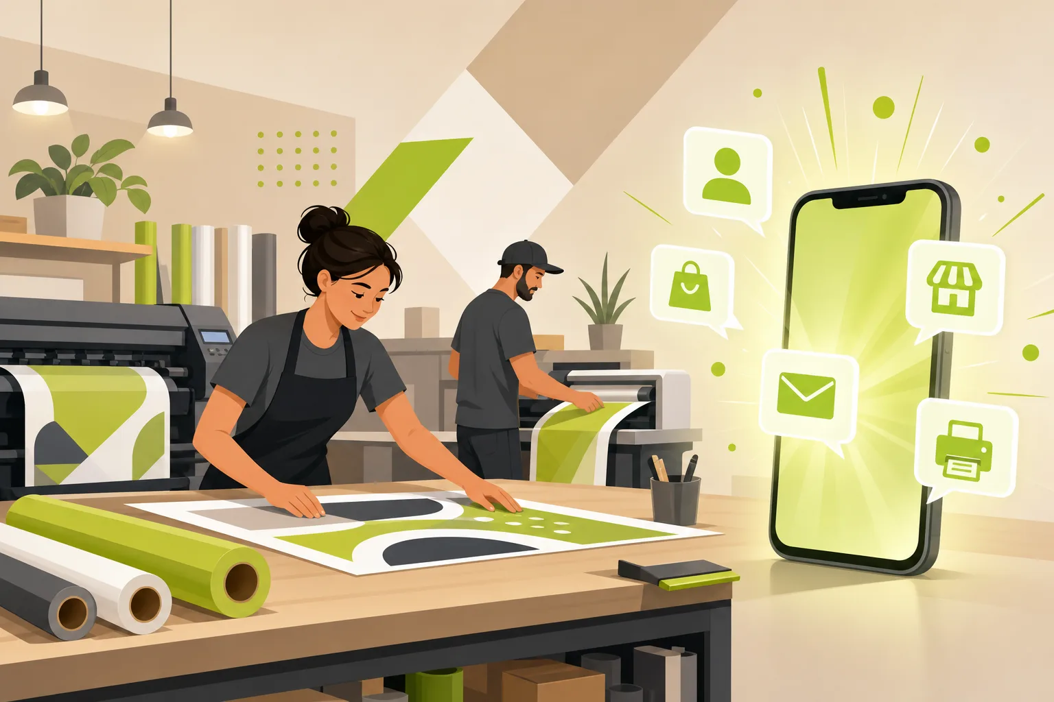 Illustration: Is a Website Worth It for a Print Shop or Sign Shop?