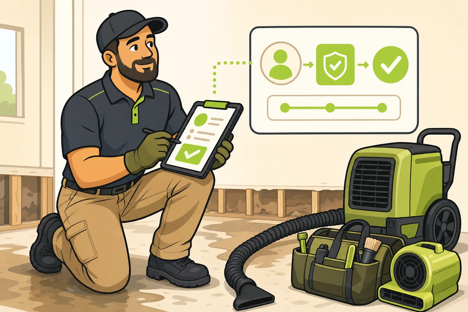 Illustration: Restoration Company Marketing: How to Win Insurance Referrals and Consumer Search