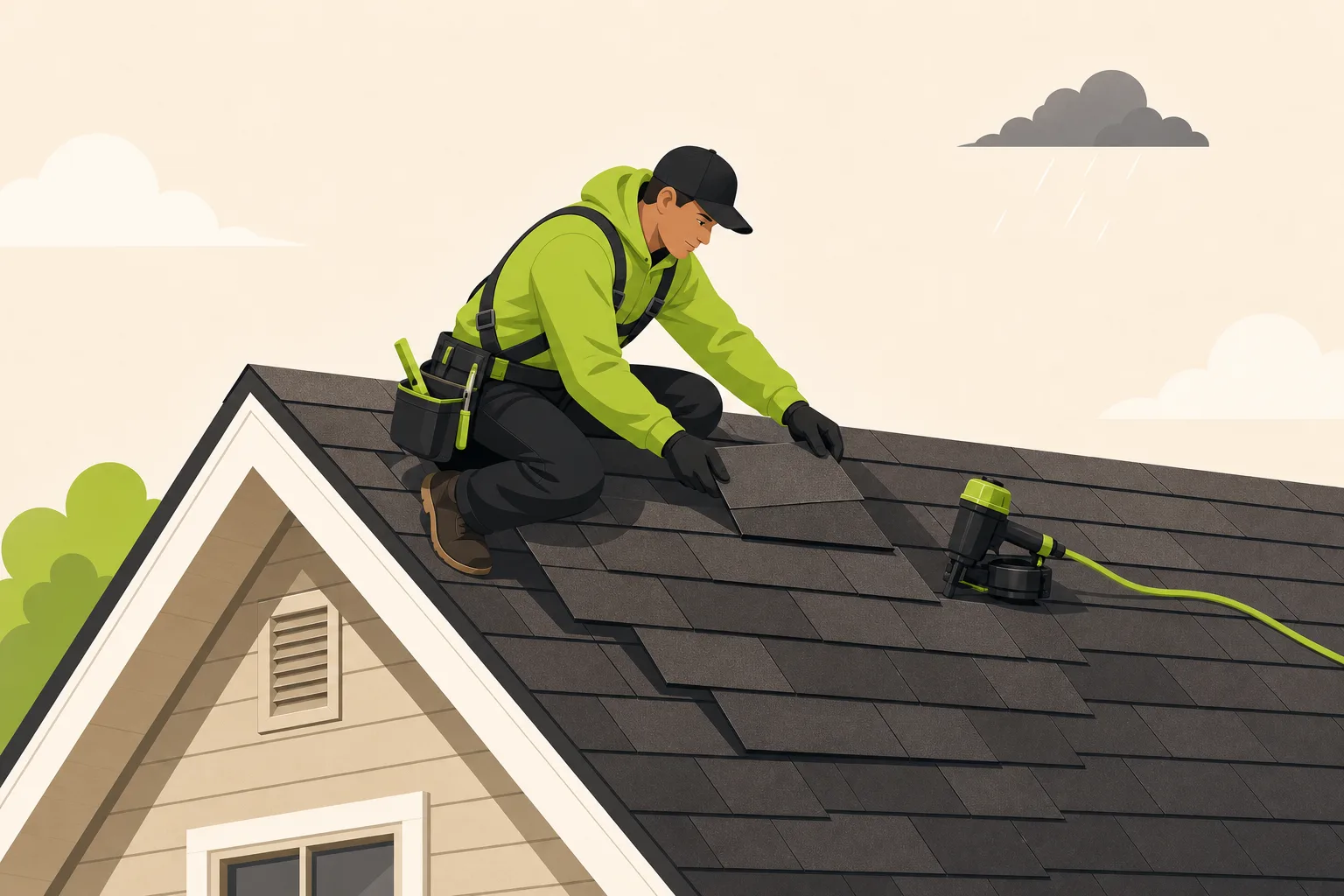 Illustration: Roofing Websites: Build Trust Fast When Customers Compare After a Storm