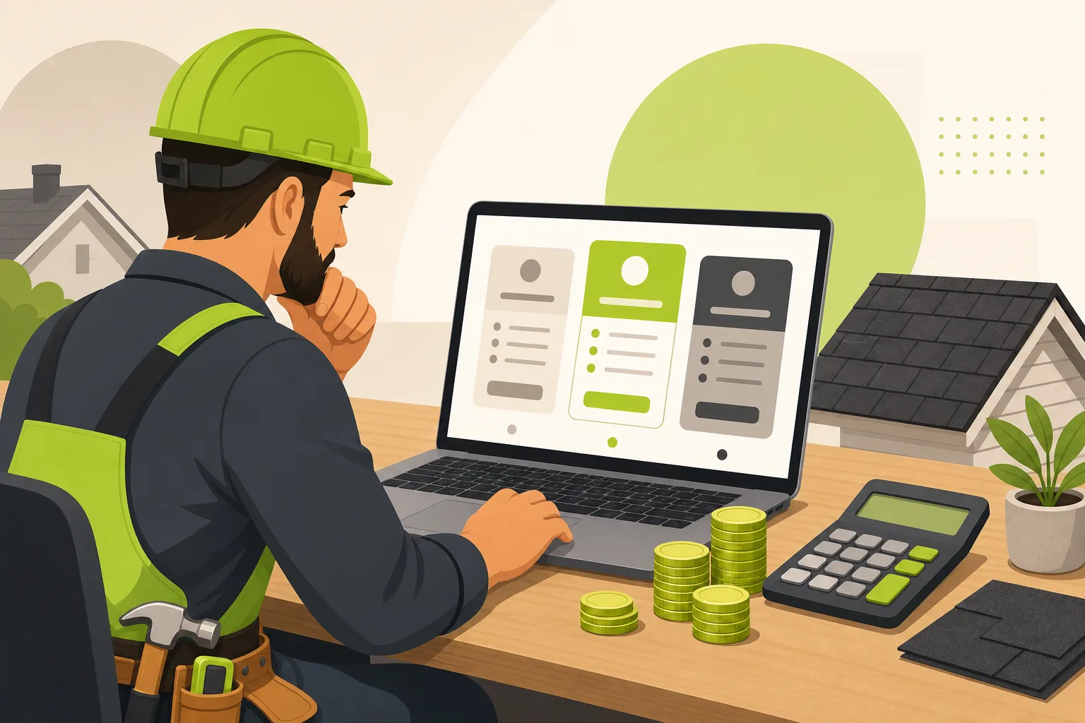 Illustration: How Much Does a Roofer Website Cost?